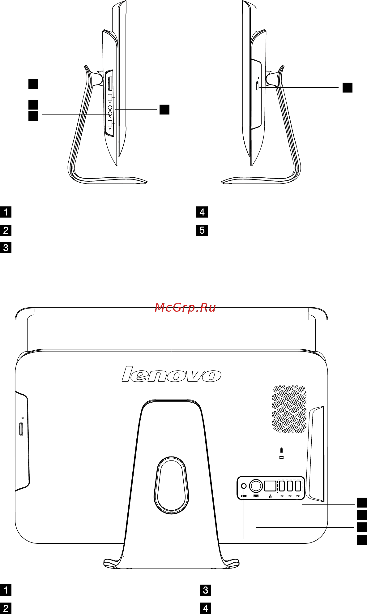 Lenovo C200 (57302430) [8/35] Вид компьютера сзади