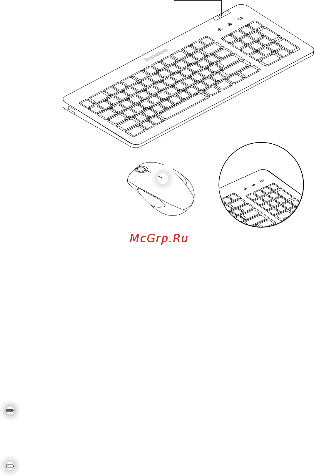 Lenovo IdeaCentreB520RUR321(7B)10064 [17/51] См инструкции для беспроводной клавиатуры и мыши вкраткомруководстведляполучениядополнительной информацииоподключенииbluetooth
