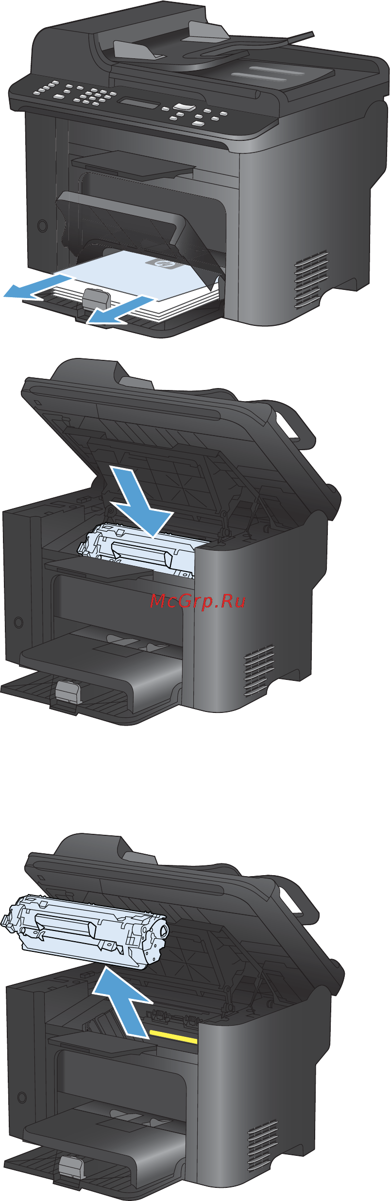 HP LaserJet Pro M1536dnf  CE538A.ACB [261/322] Устранение замятий внутри устройства