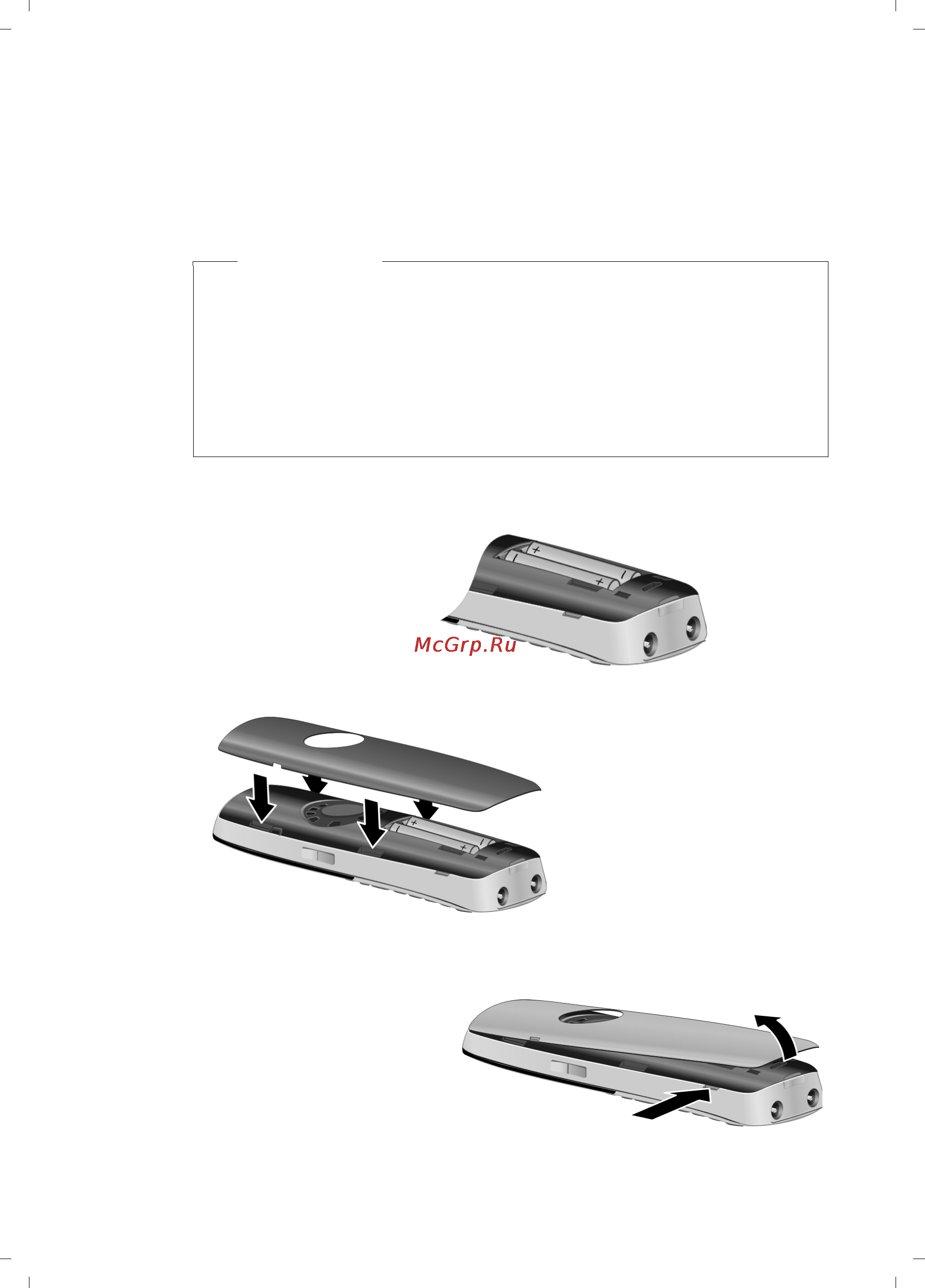 Gigaset S810H [11/73] Вставка аккумуляторов и закрывание крышки аккумуляторов