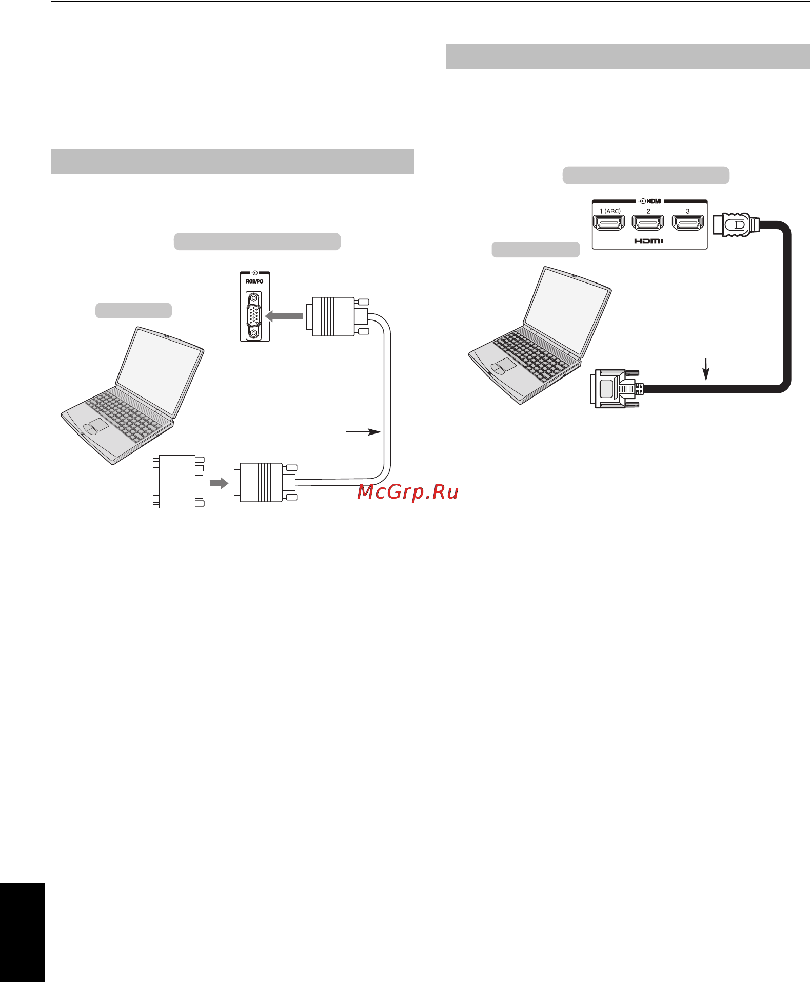 Toshiba 32 TL933RB [12/80] Подключение пк к терминалу hdmi