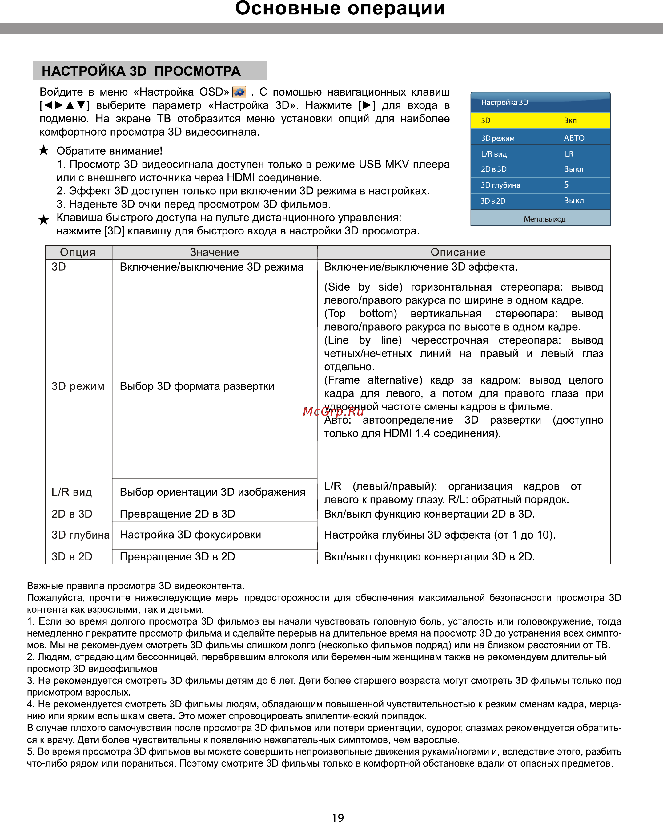 Rolsen RL-42A700F3D [19/32] Основные операции