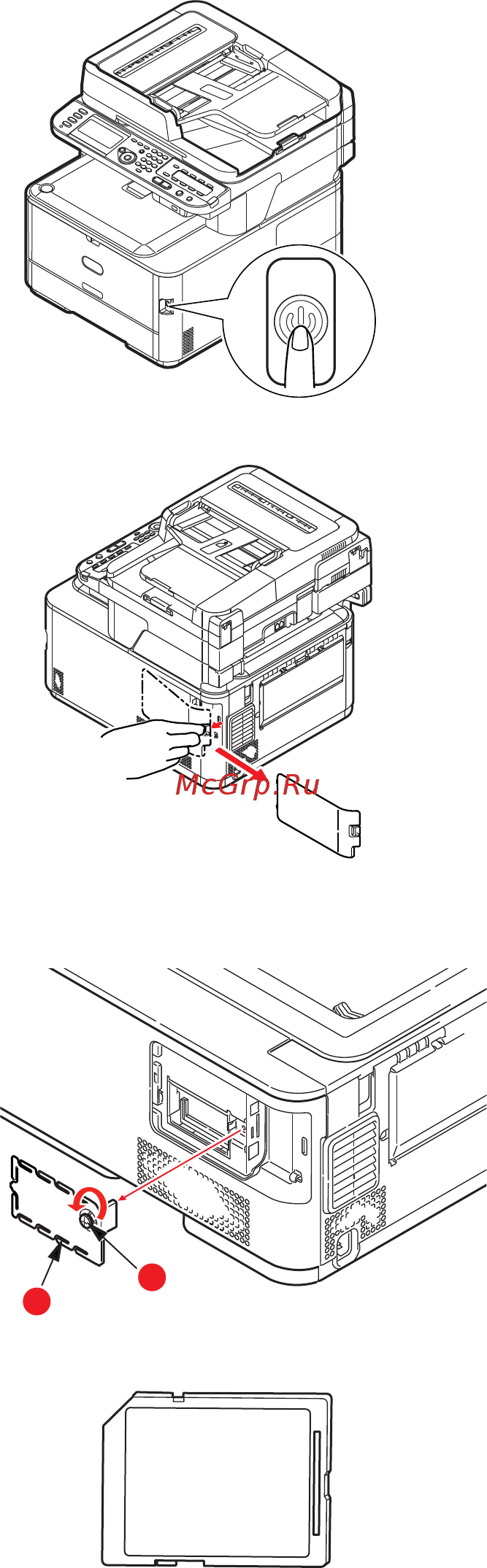 OKI MC562dnw [138/200] Карта sd только mc562dn mc562w mc562dw es5462 mfp es5462dw mfp и mps2731mc