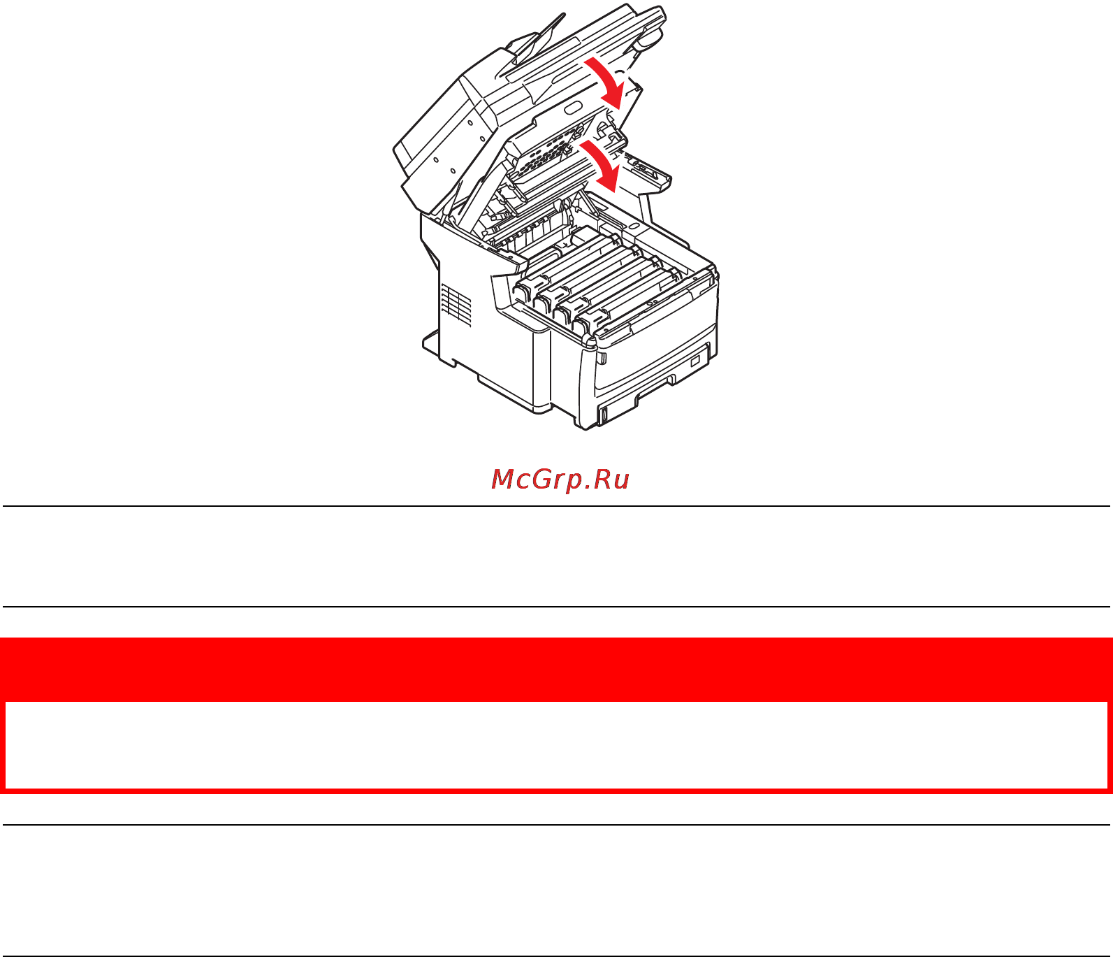 OKI MC851+ [182/186] Warning