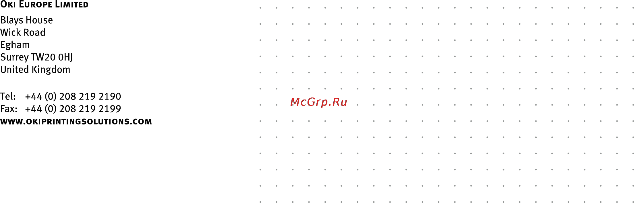 OKI MC861+ Инструкция по эксплуатации онлайн [186/186] 68450