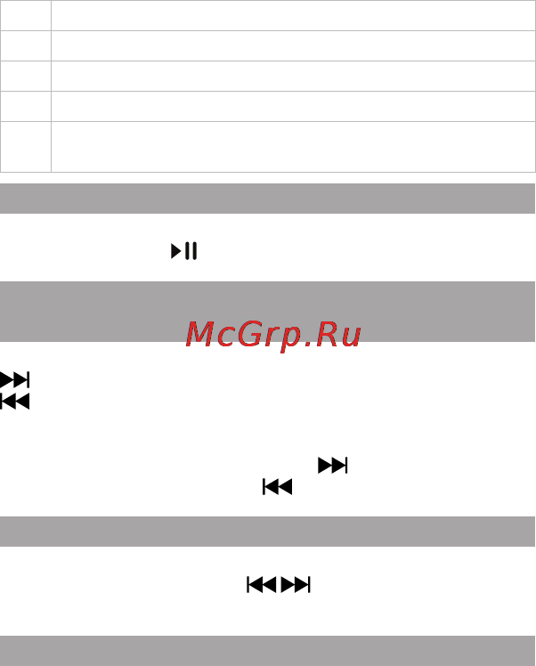 Texet T-189 Purple [26/66] Воспроизведение пауза