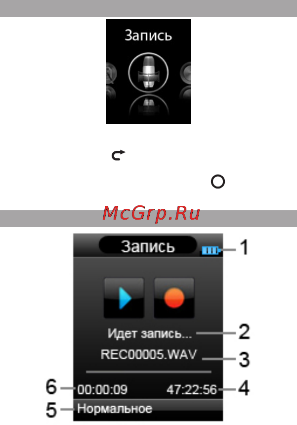 Texet T-199 4Gb Black [46/66] Запись