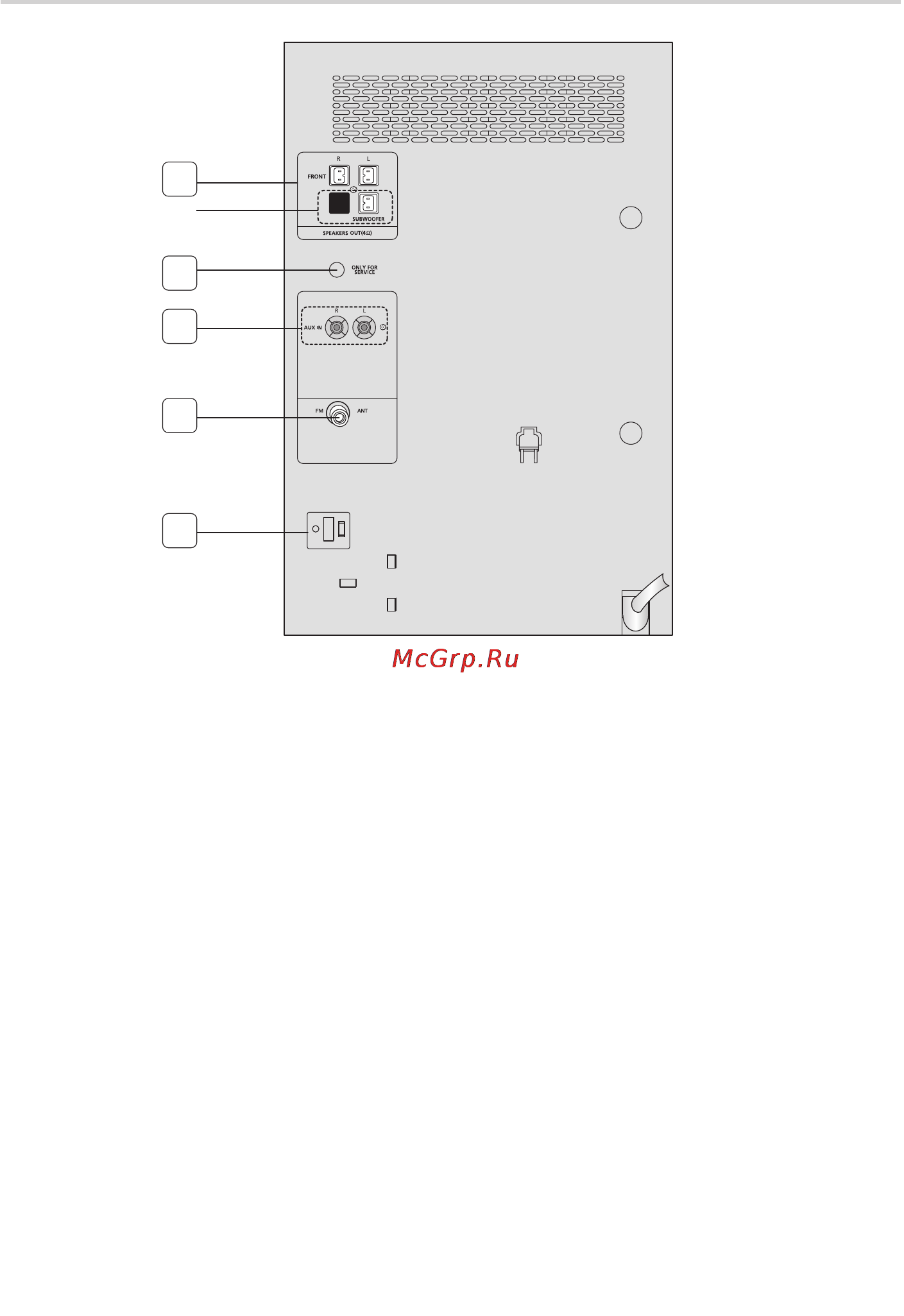Samsung MX-E630 [6/18] Задняя панель