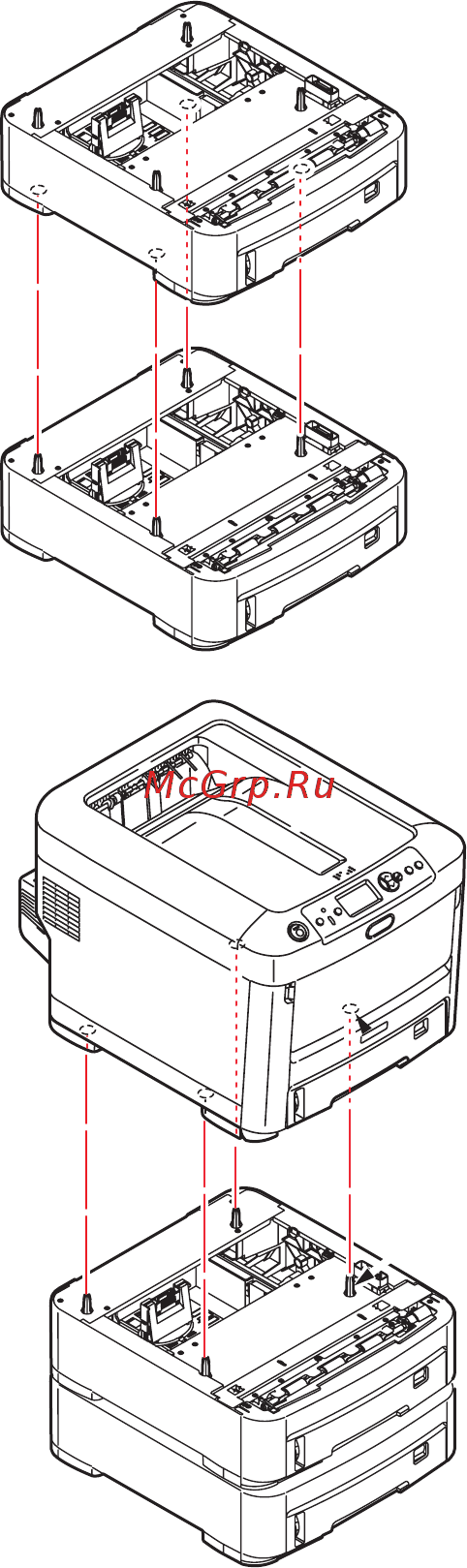 OKI C610 [67/82] Дополнительные лотки для бумаги