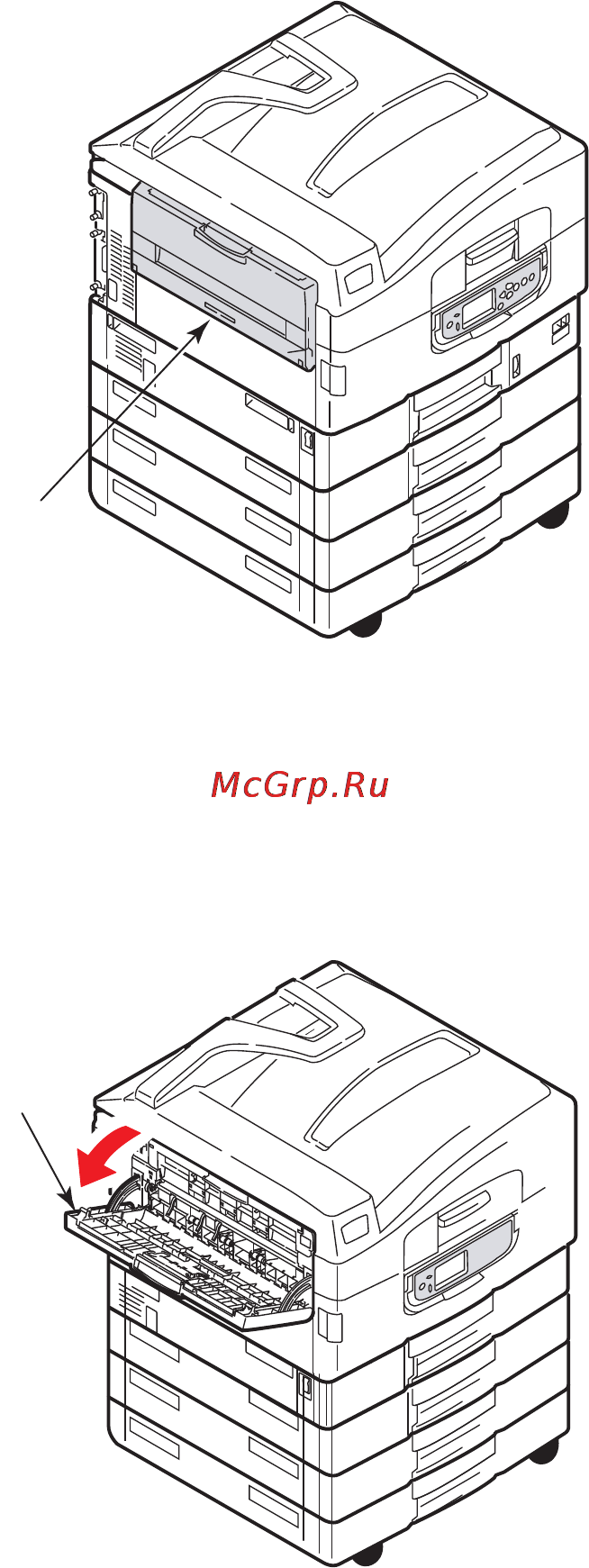 OKI C9655 [20/85] Накопитель лицевой стороной вверх