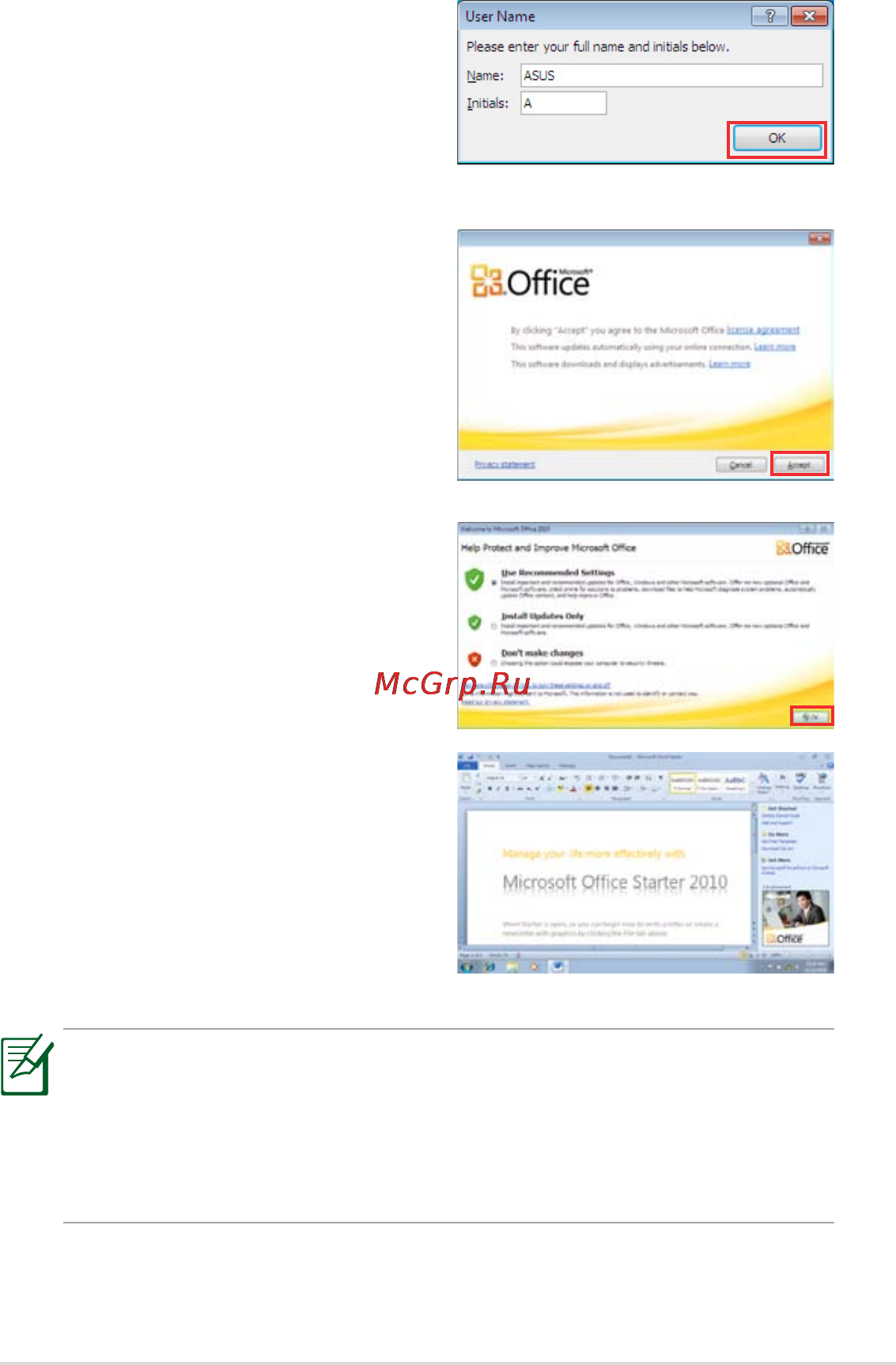 Asus EeePC 1011CX WHI046S White Инструкция по эксплуатации онлайн [45/66] 68541