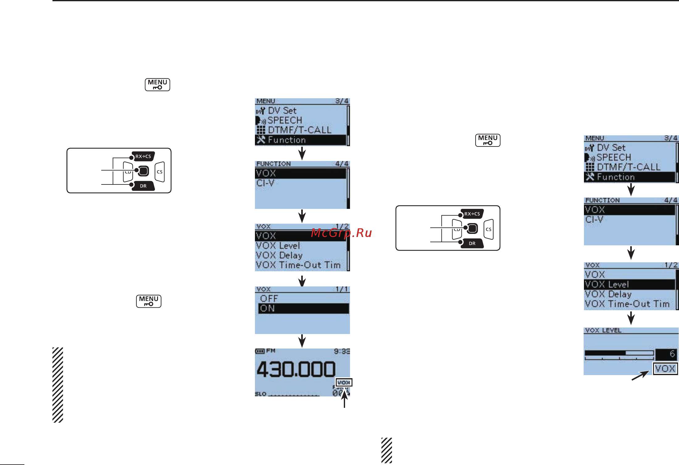 Icom ID-31A [68/80] Options