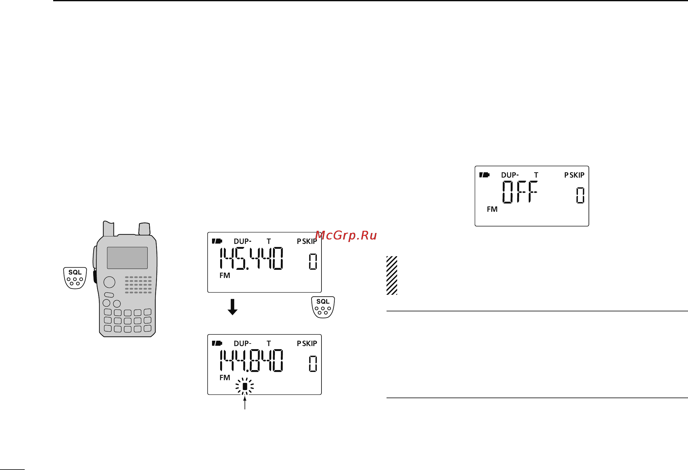 Icom IC-80AD [38/188] D checking the repeater input signal