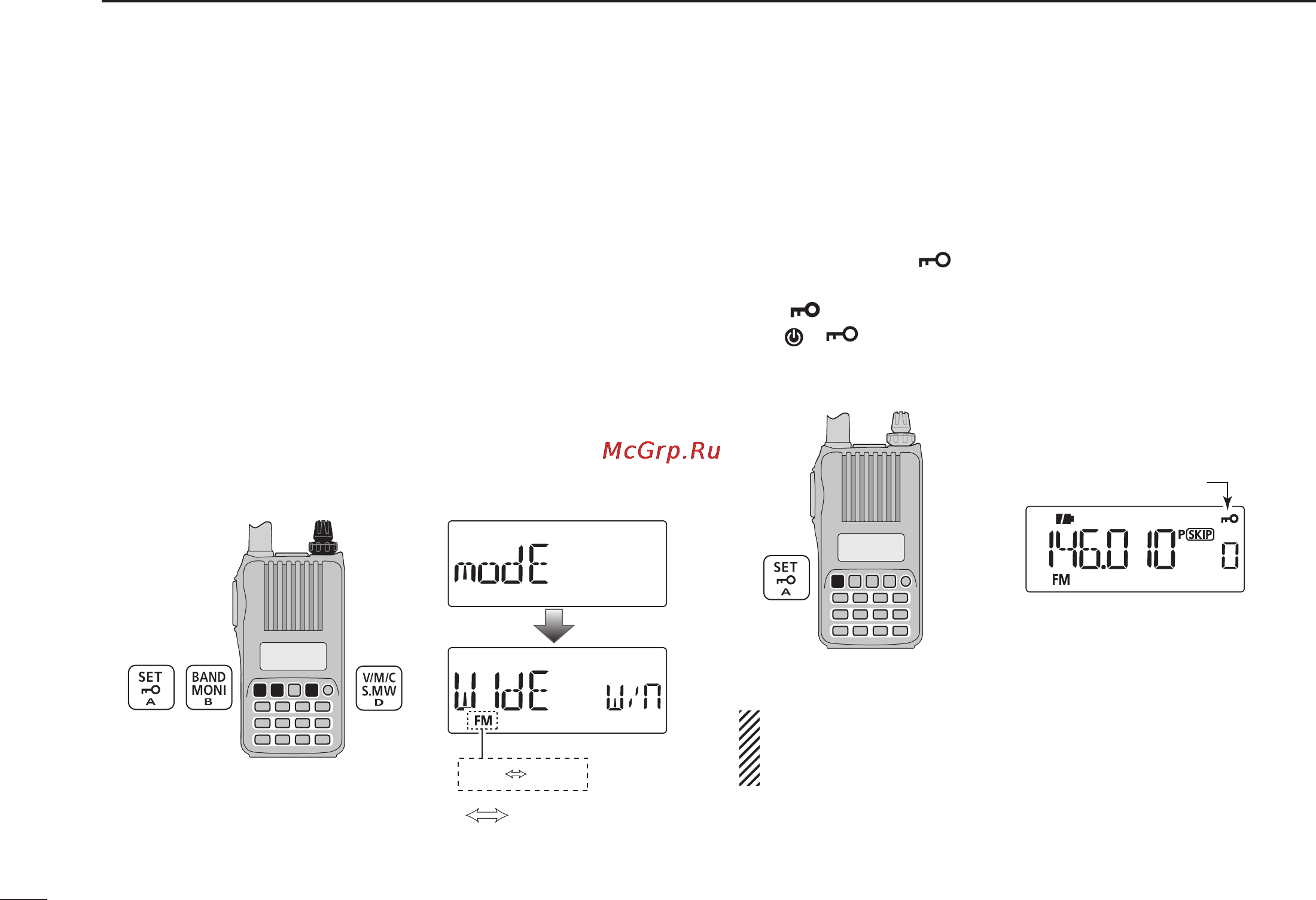 Icom IC-T70A [28/96] Key lock function