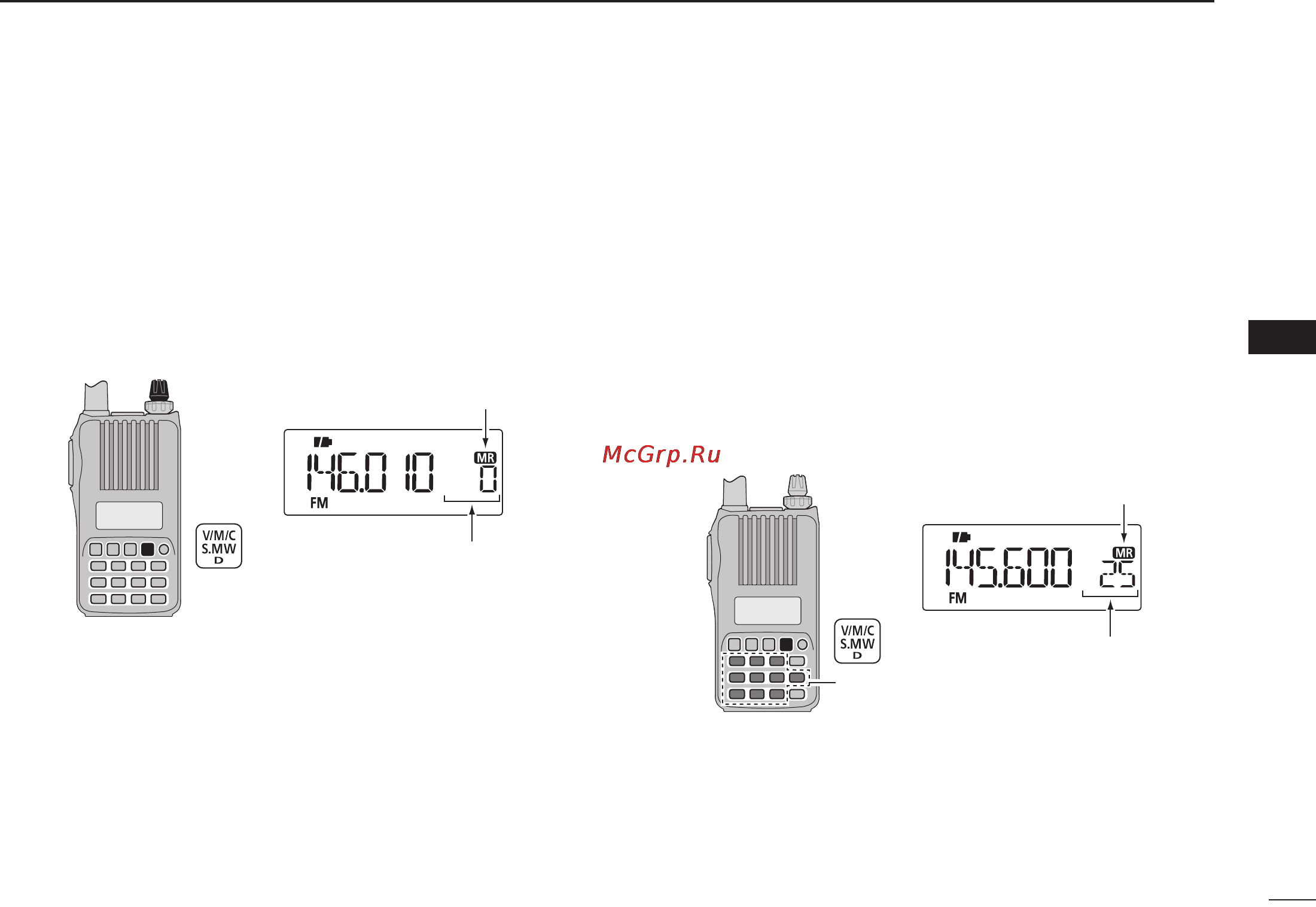 Icom IC-T70A [37/96] Selecting a memory channel
