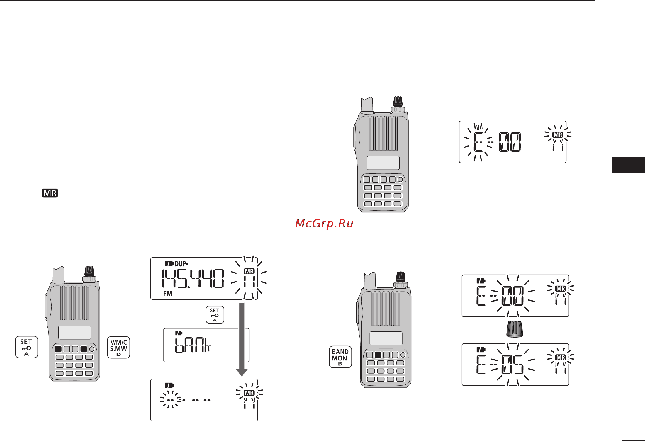 Icom IC-T70A [39/96] Memory bank setting