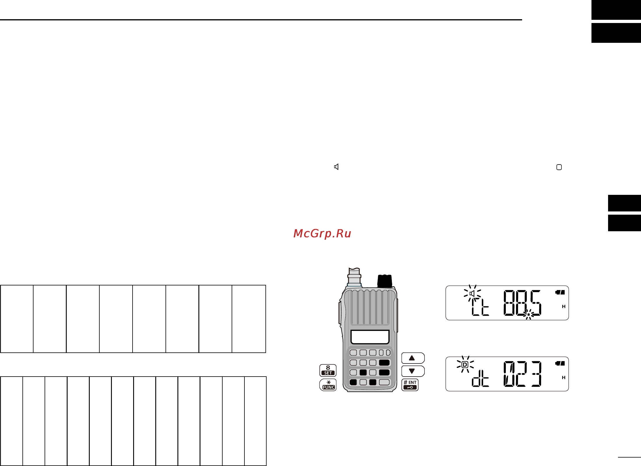 Icom IC-V80 [39/64] Q push func m and then set 8 to enter the set mode
