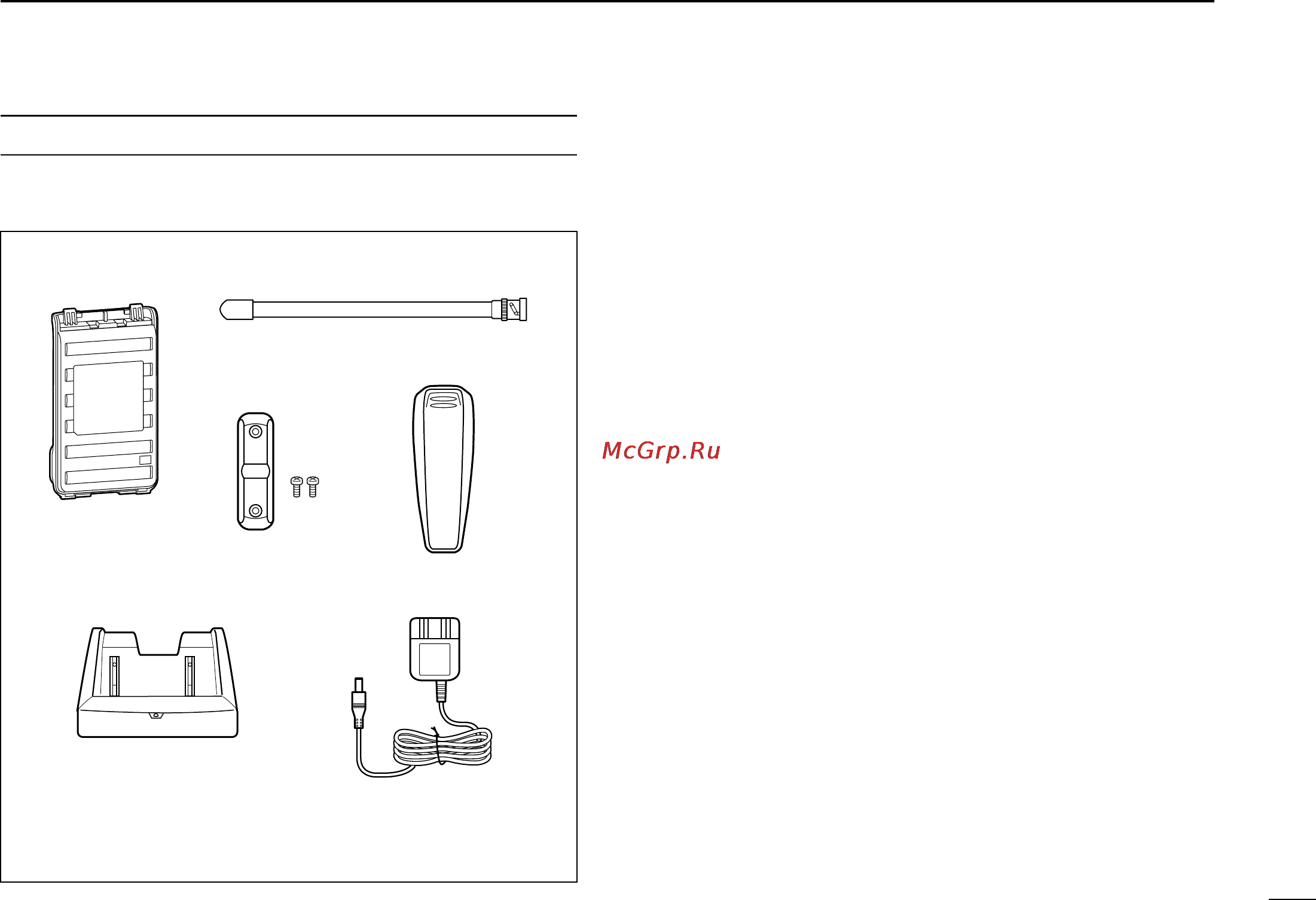 Icom IC-V80E [5/64] Supplied accessories