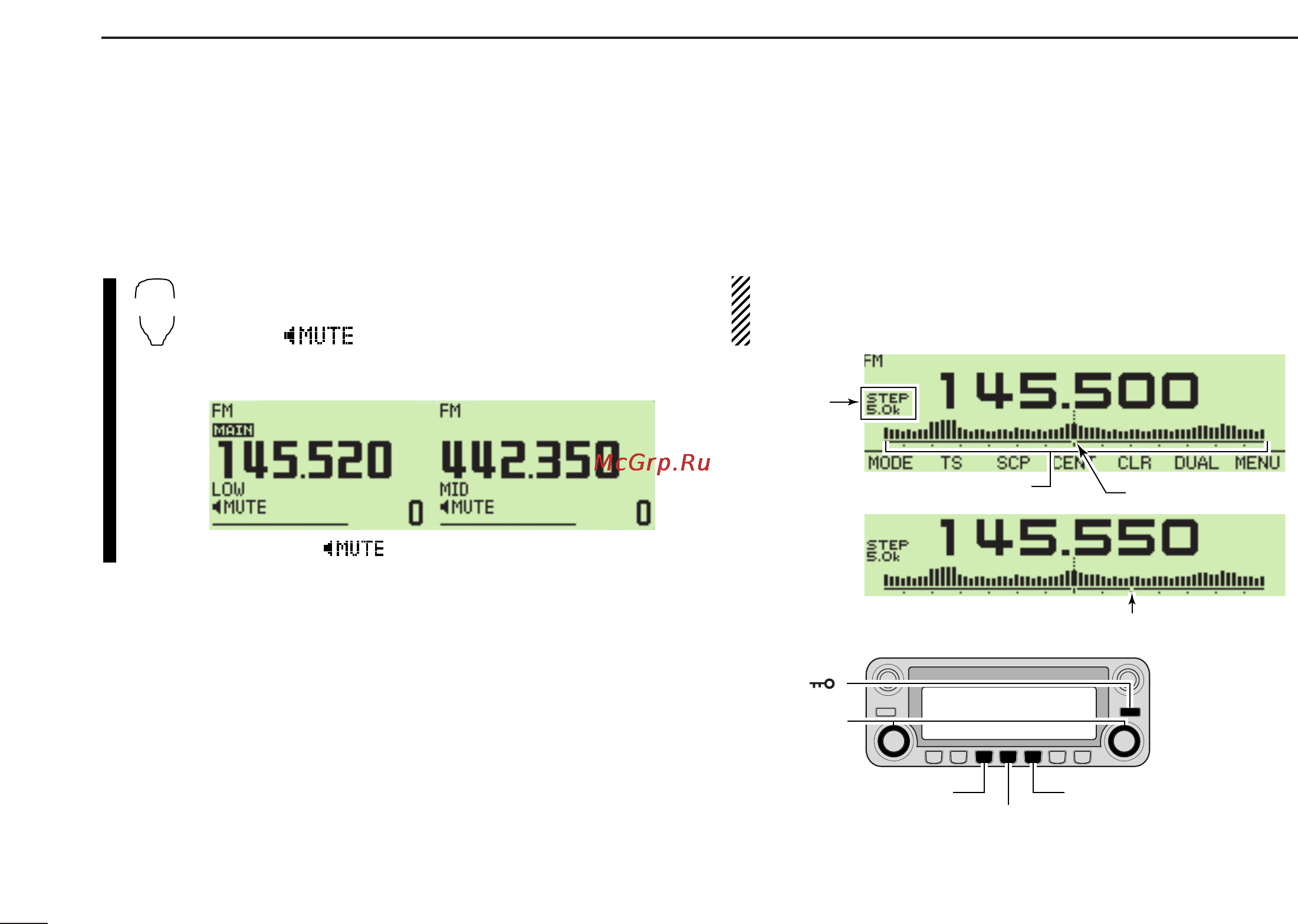 Icom IC-2820H [48/164] Audio mute function