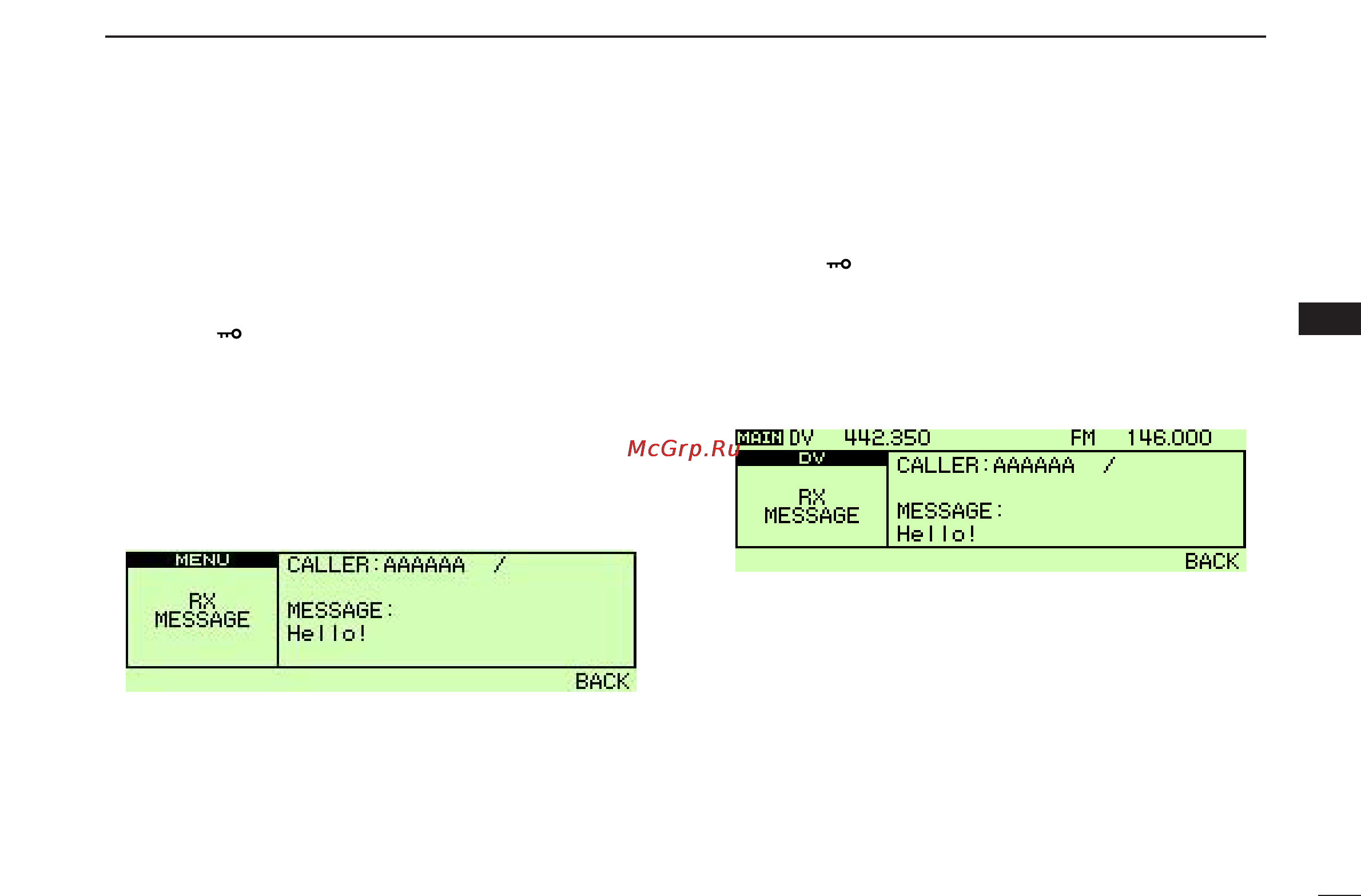 Icom IC-2820H [75/164] D rx message indication