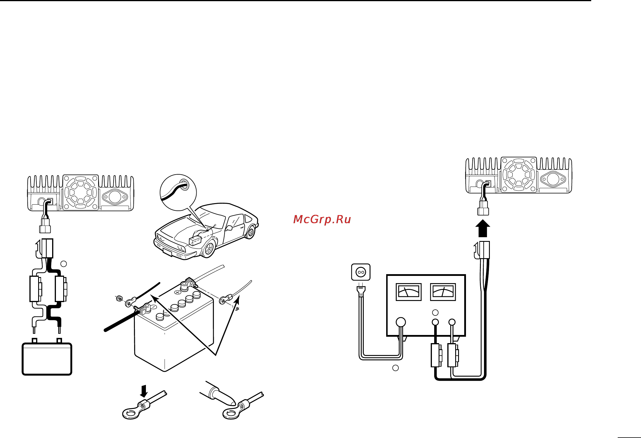 Icom IC-V8000 [7/88] D battery connection