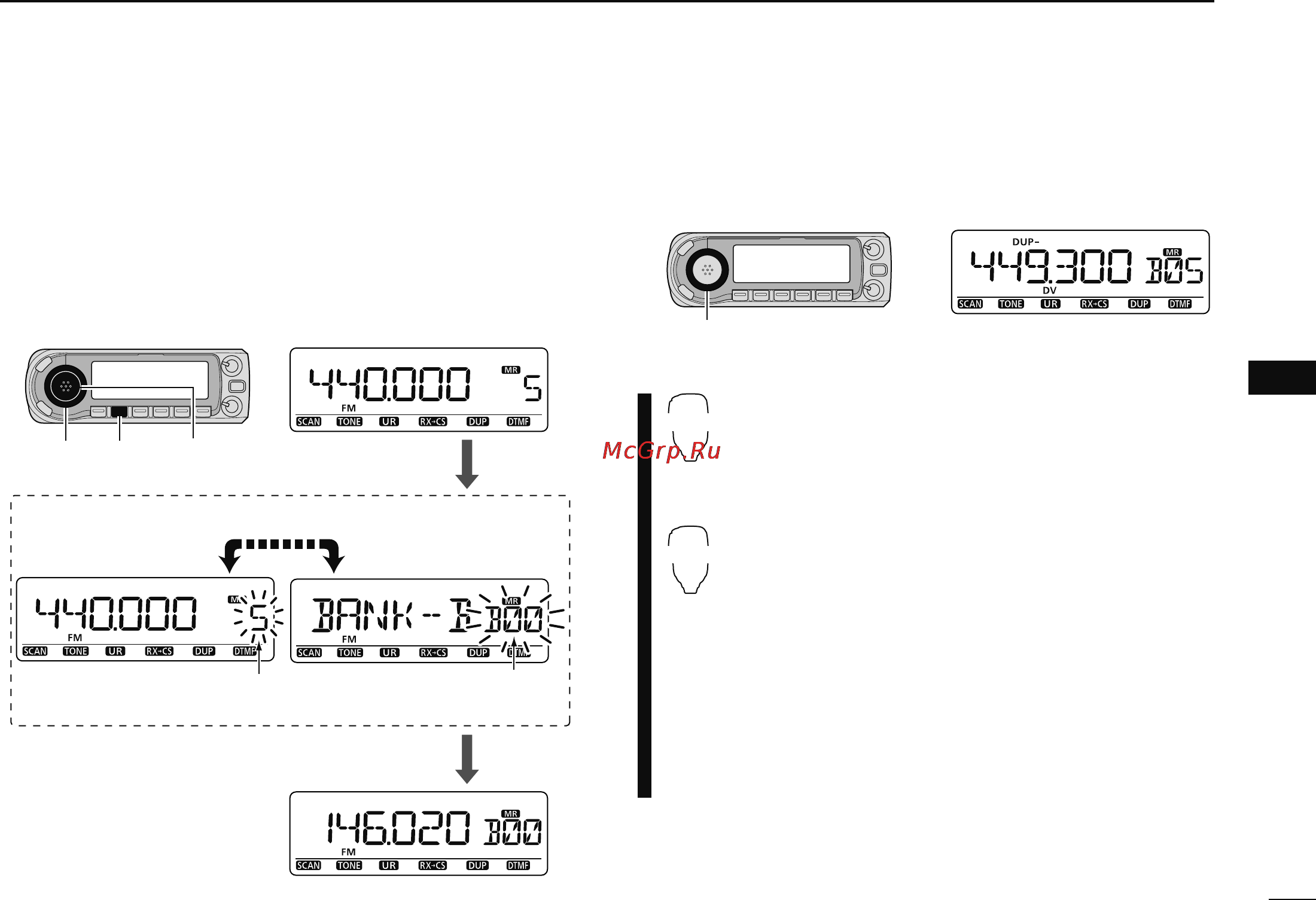 Icom ID-880H [111/196] Memory bank selection