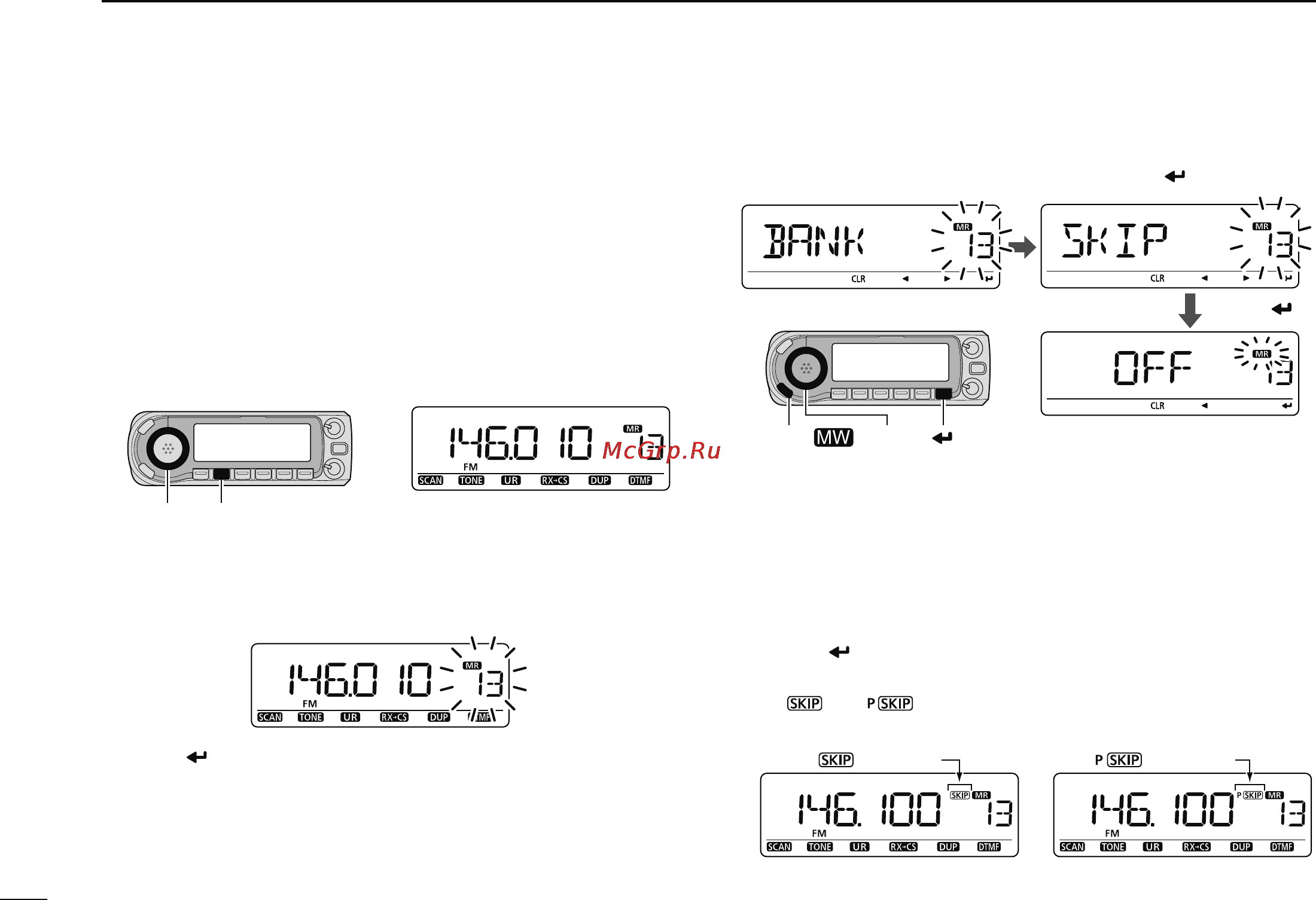 Icom ID-880H [126/196] Skip channel frequency setting