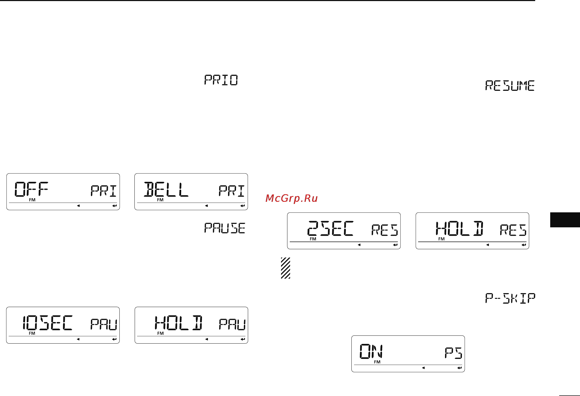 Icom ID-880H [141/196] Scan mode items