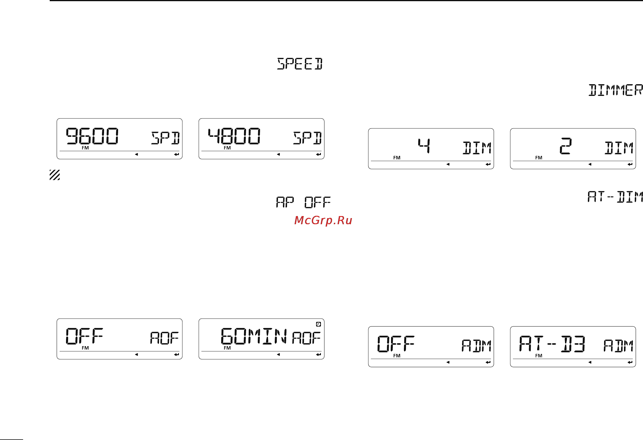 Icom ID-880H [148/196] Set mode disp items