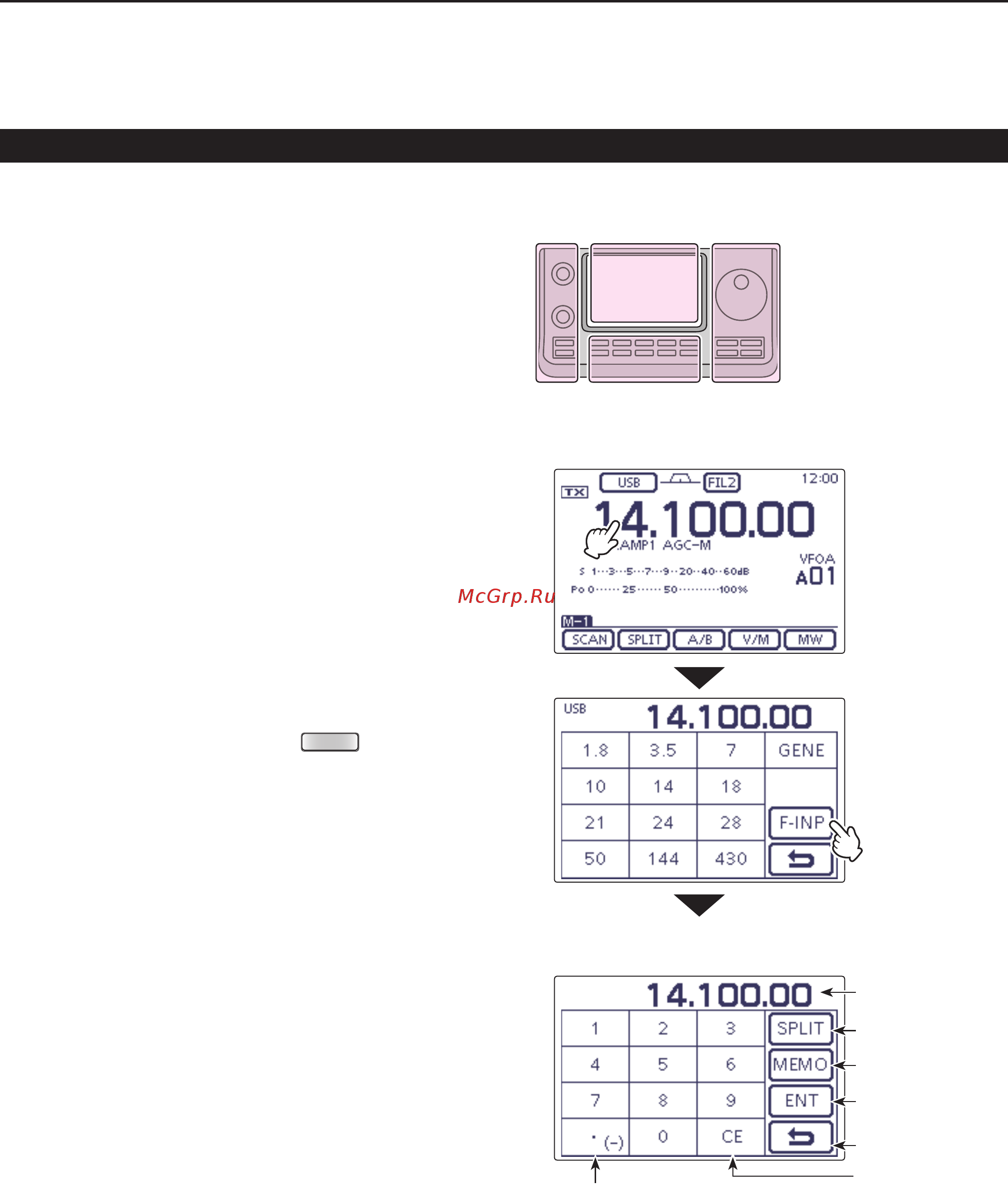 Icom IC-7100 [43/96] D isplay
