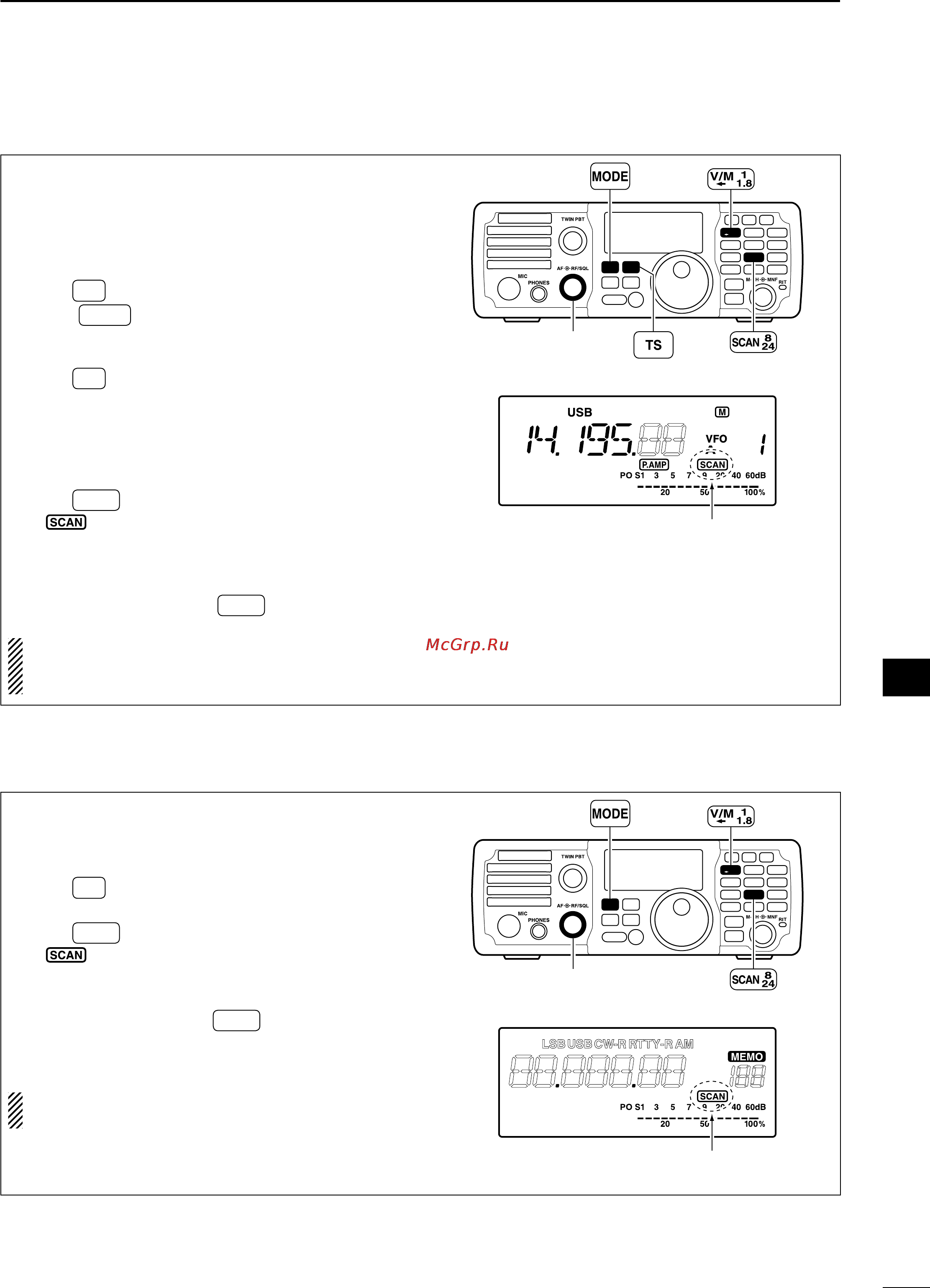 Icom IC-7200 [71/104] Programmed scan operation vfo mode