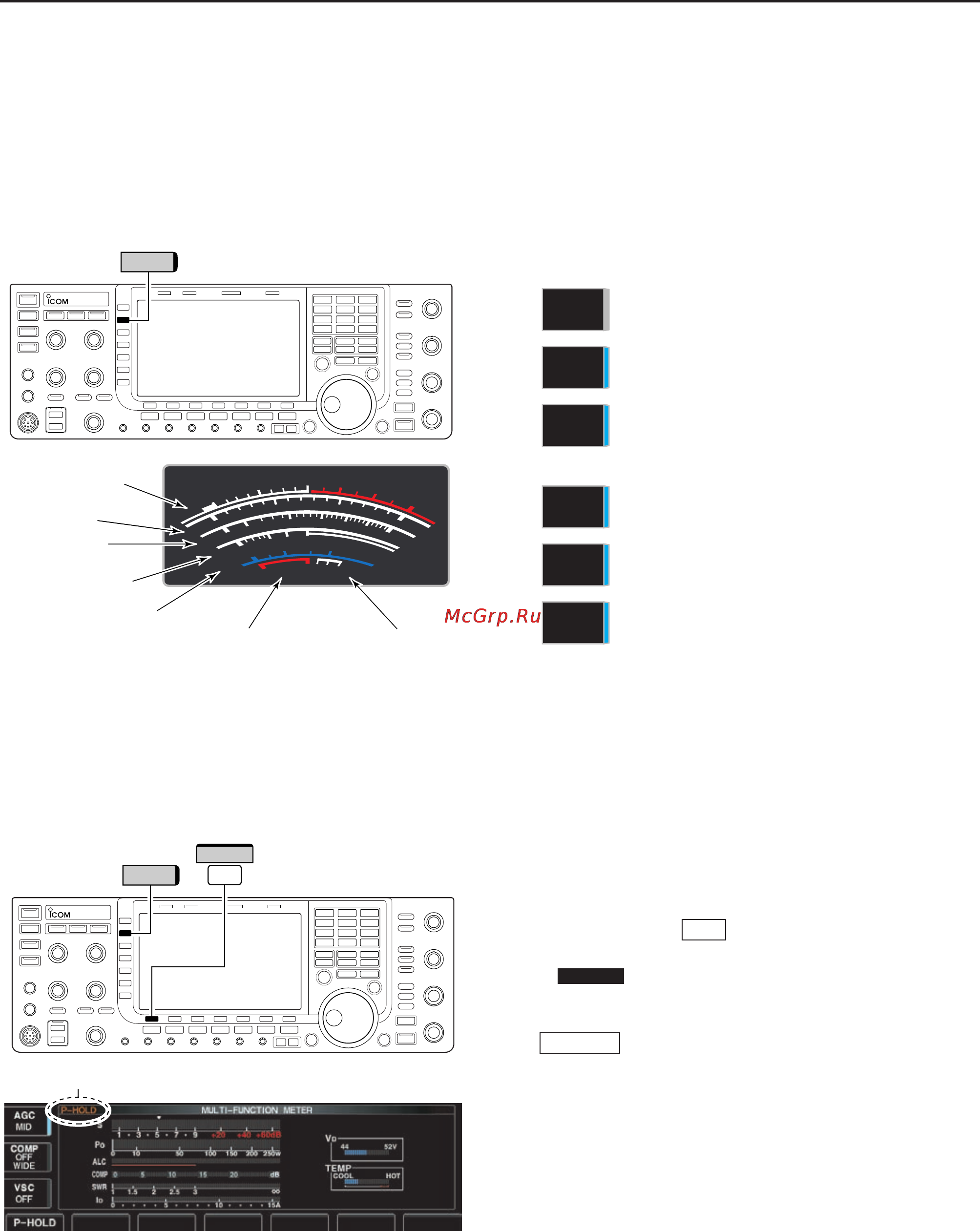 Icom IC-7700 [48/216] Meter indication selection