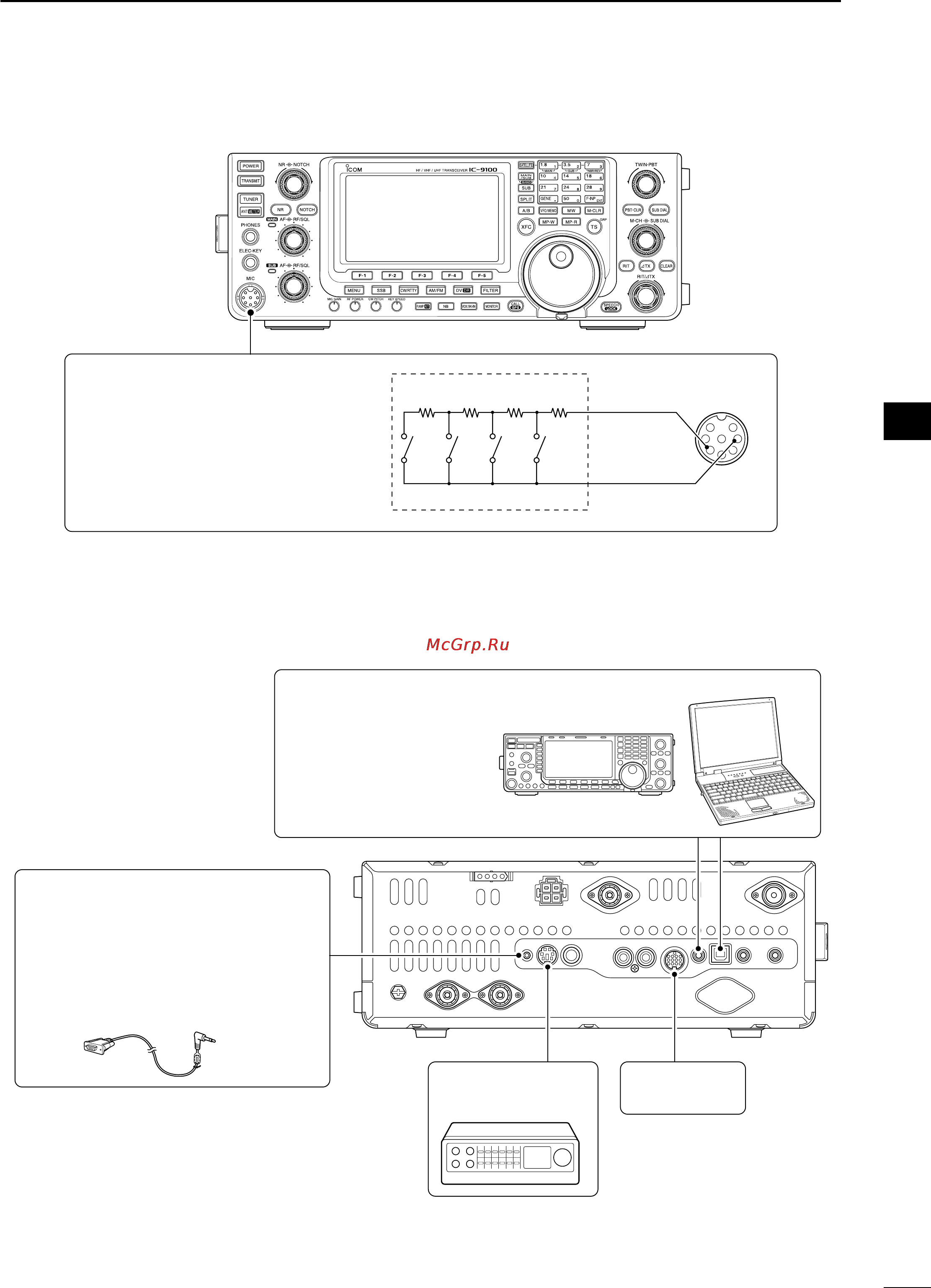 Icom IC-9100 [35/212] External keypad connections
