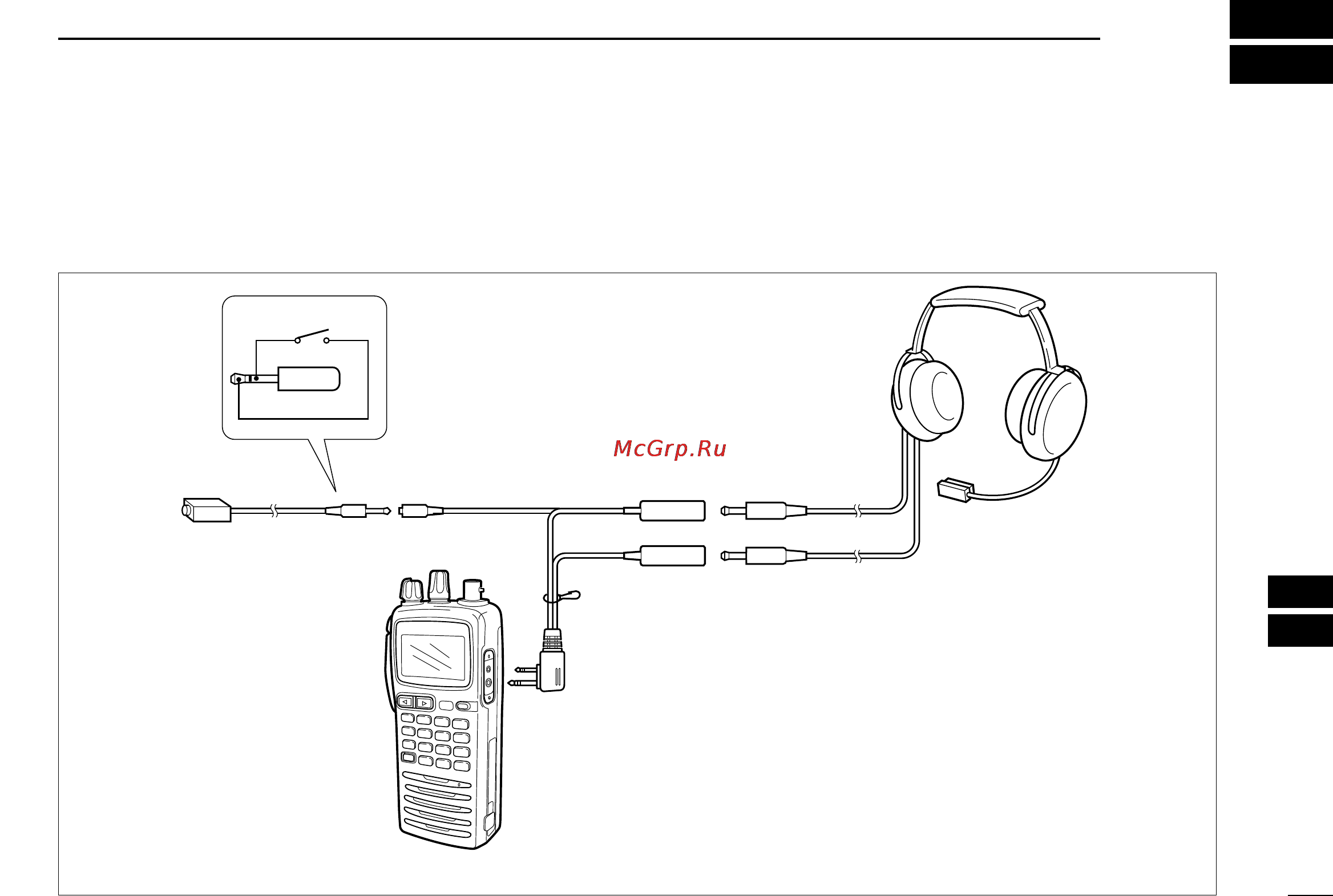 Icom IC-A6 [39/40] Optional headset connection