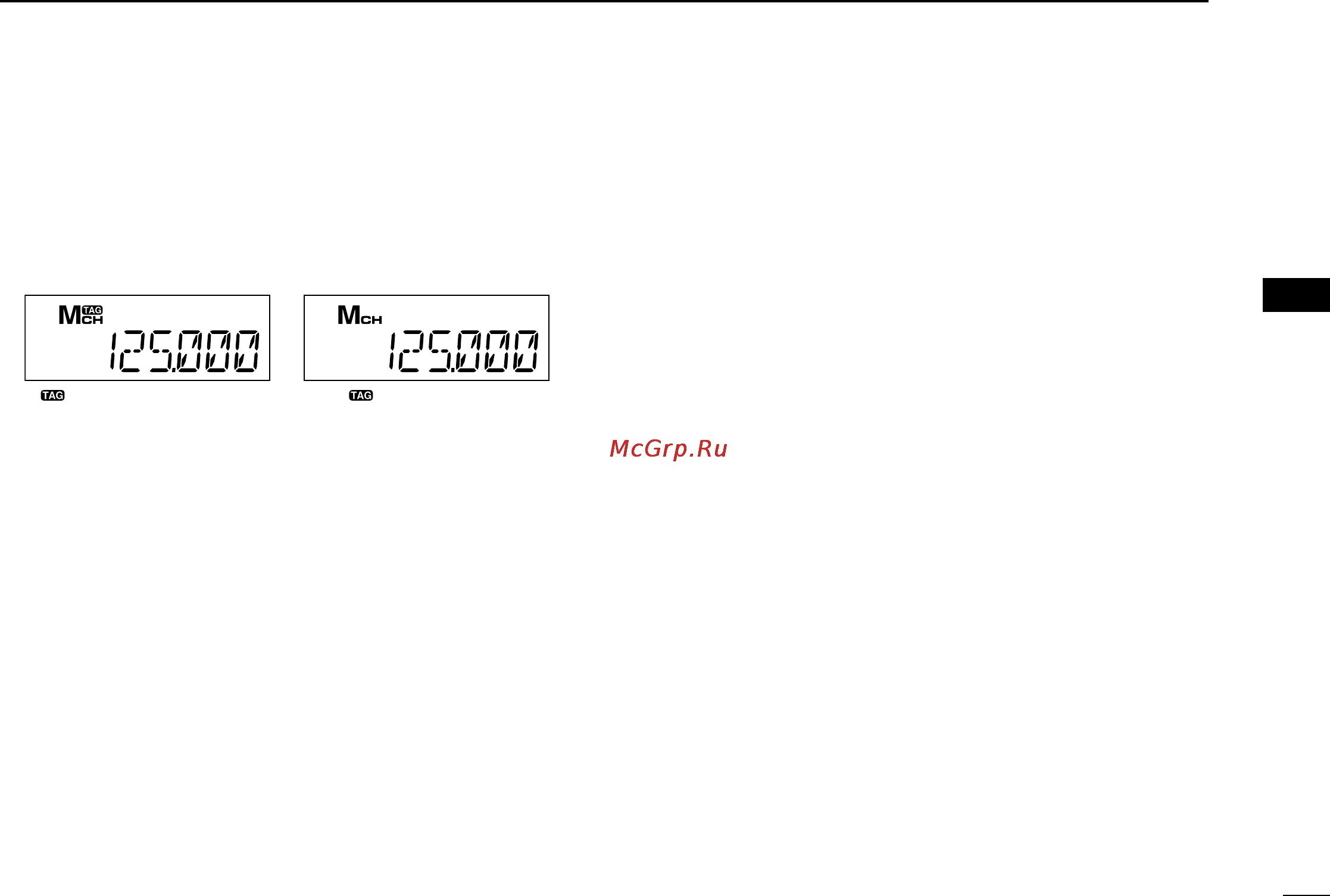 Icom IC-A14 [25/44] N tag channel setting