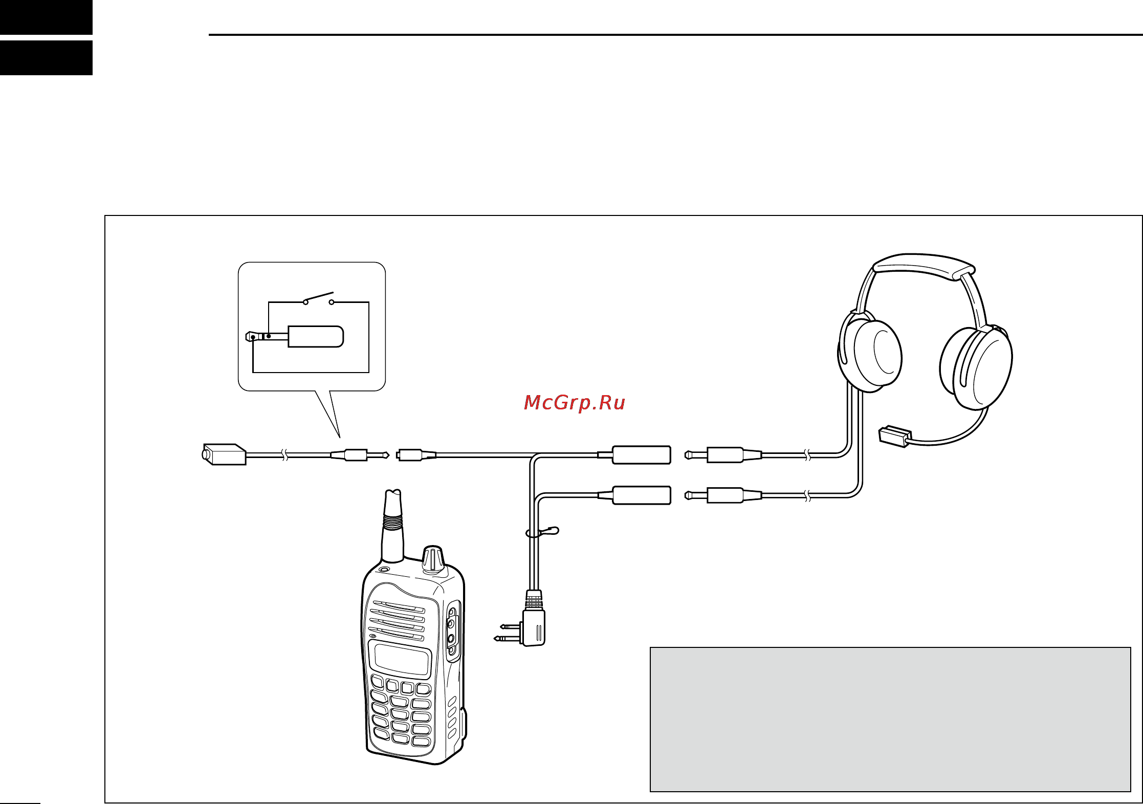 Icom IC-A14 [42/44] Optional headset connection