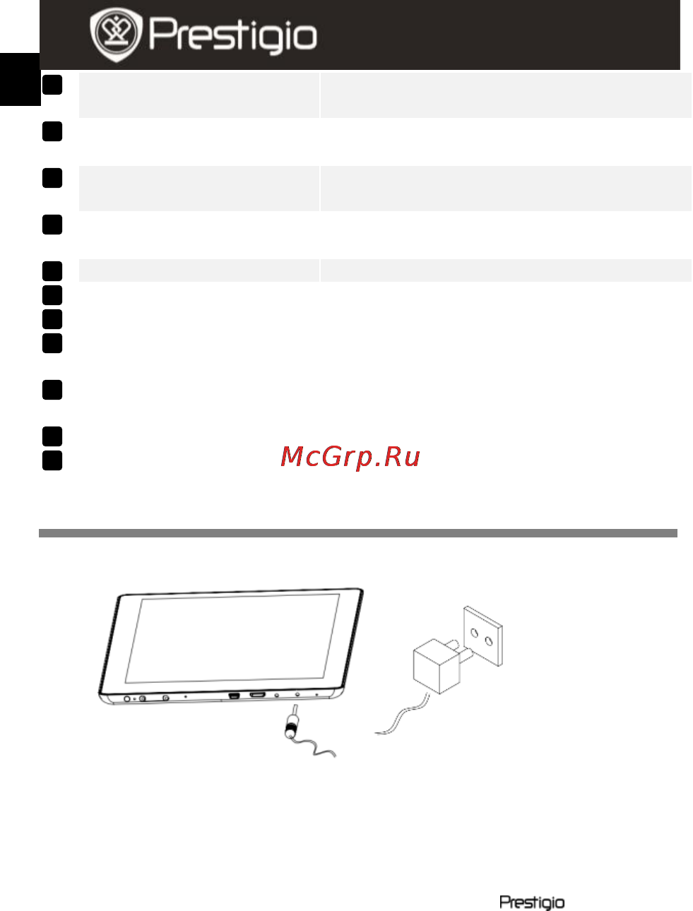 Prestigio PMP5097CPRORU [2/4] Начало работы