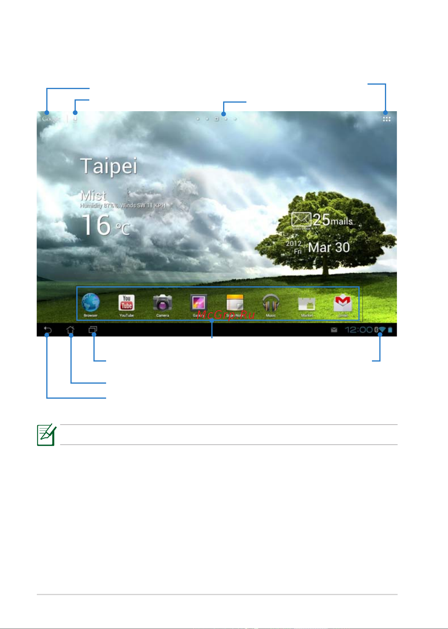 Asus Transformer Pad Infinity 700 64Gb Dock Grey [14/89] Главный экран