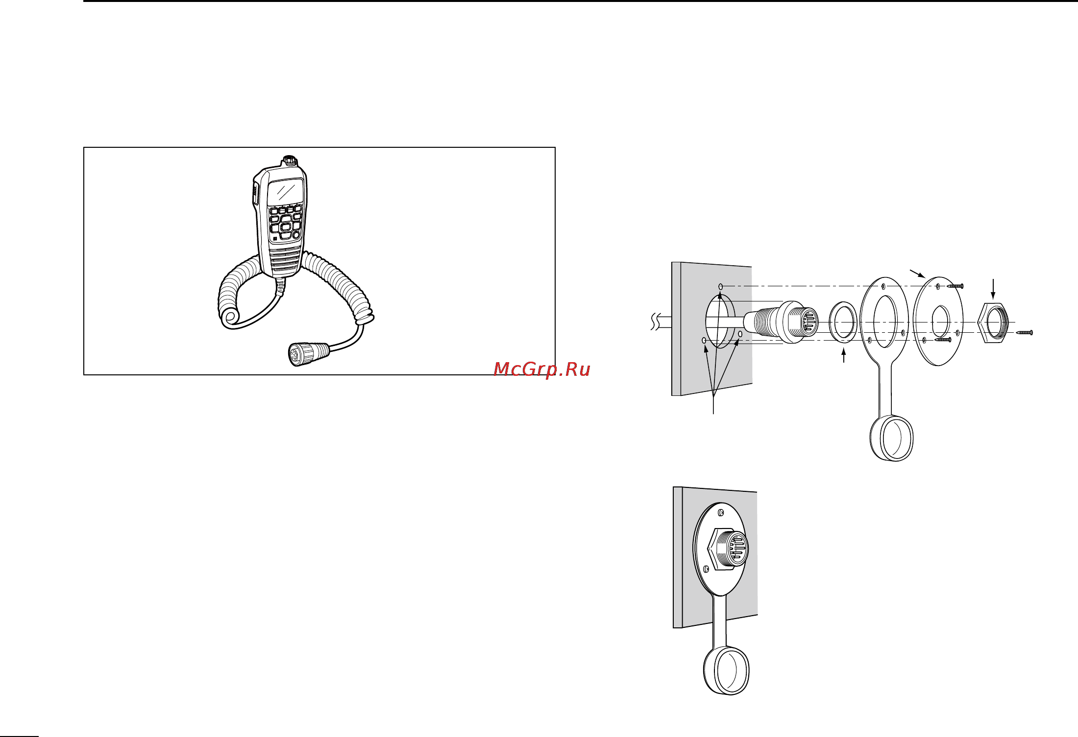 Icom IC-M506 [116/124] Microphone installation
