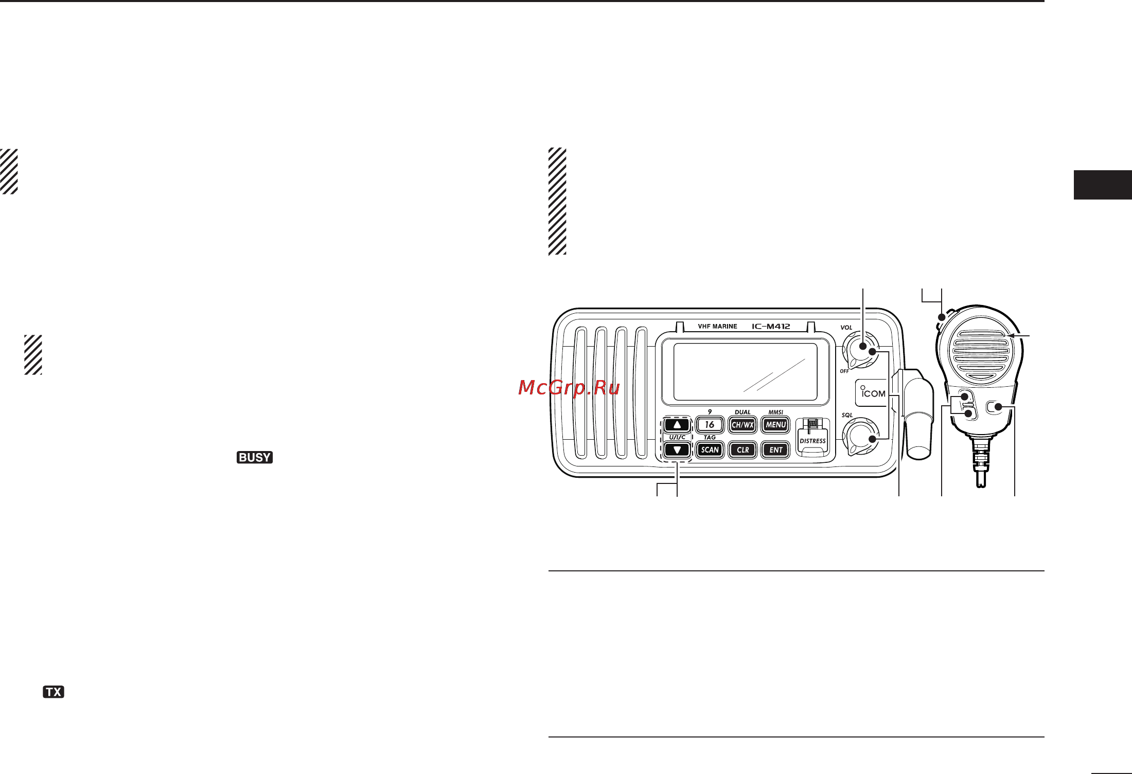 Icom IC-M412 [15/68] N receiving and transmitting
