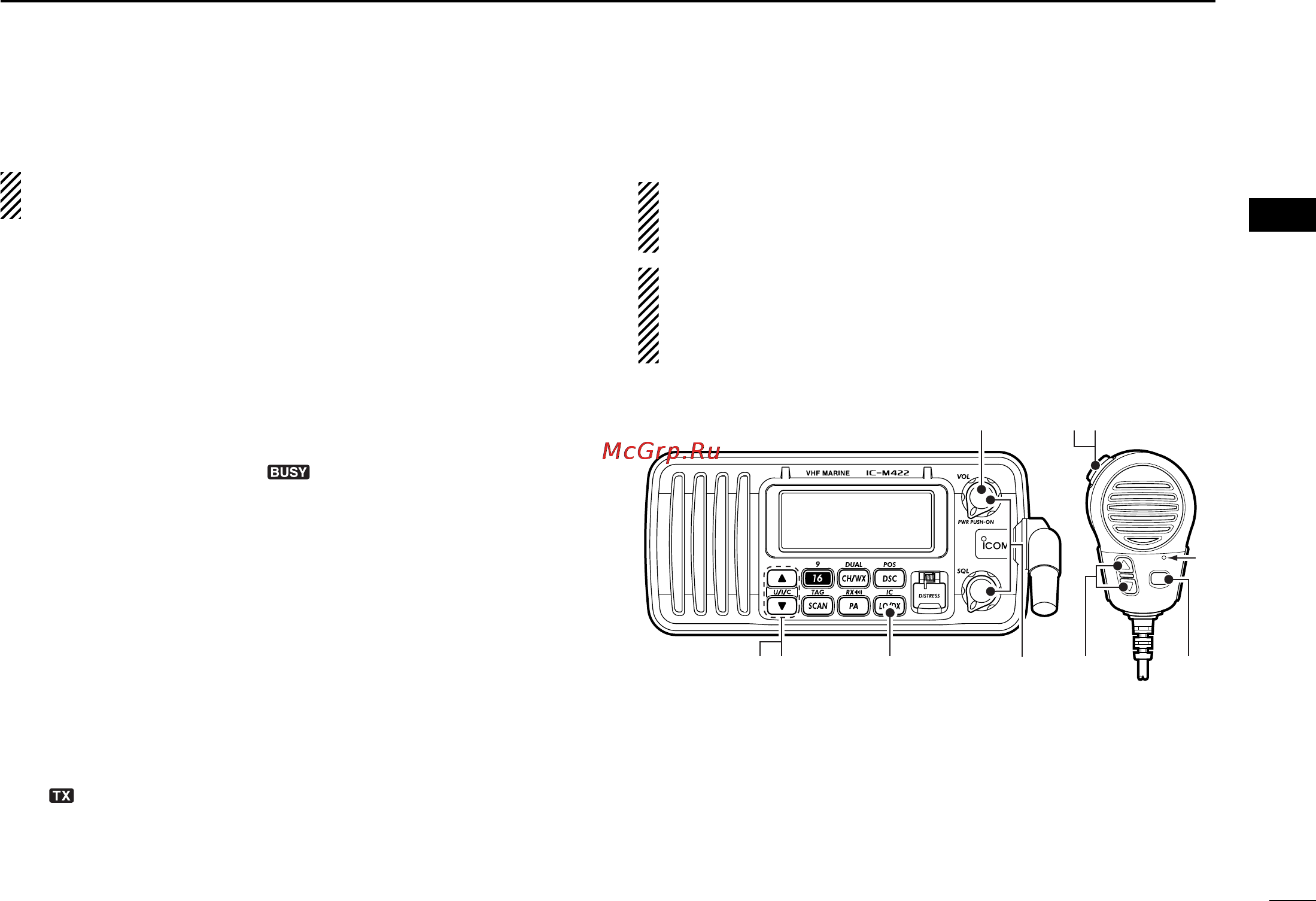 Icom IC-M422 [13/64] I receiving and transmitting