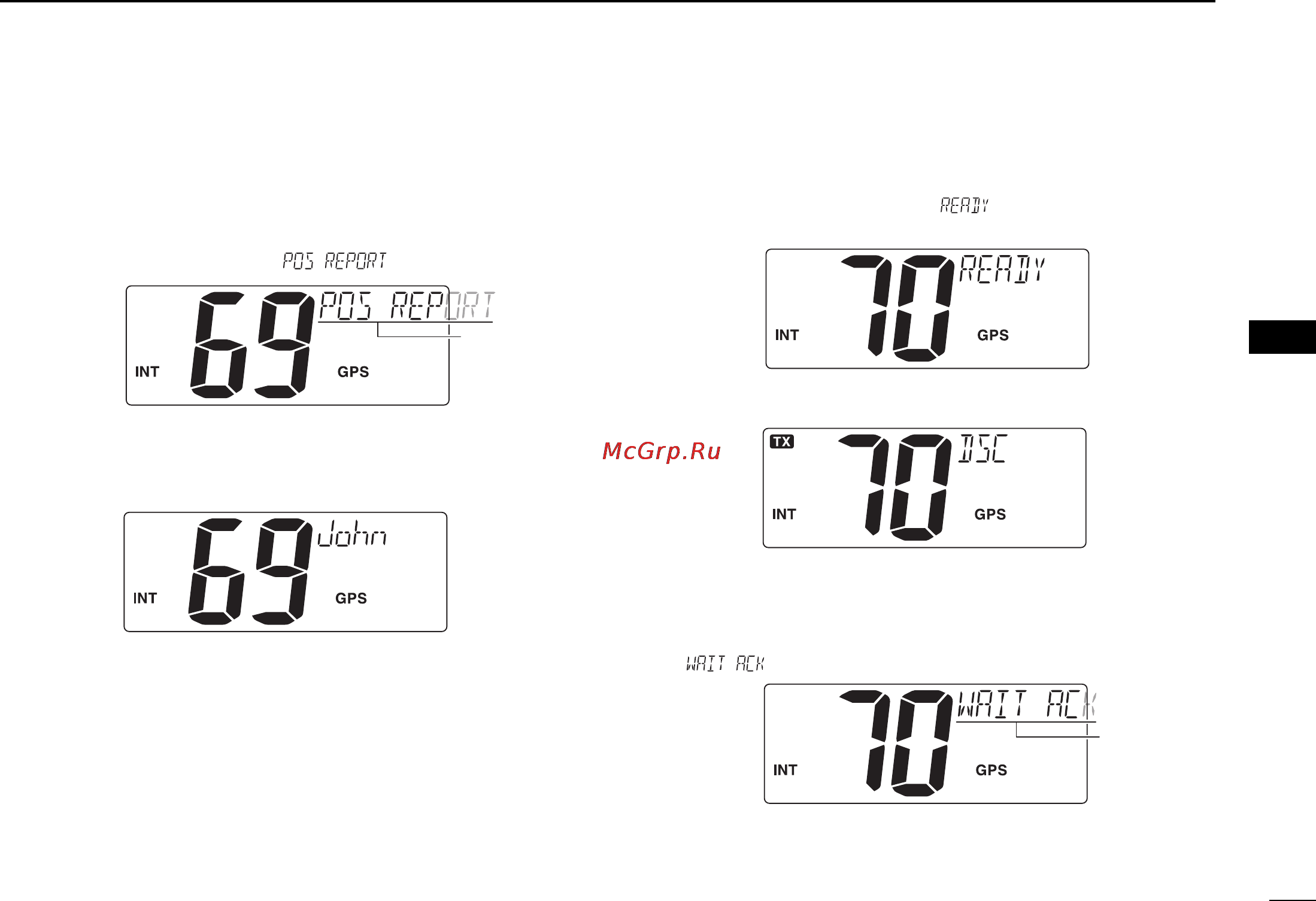 Icom IC-M422 [29/64] D transmitting a position report call