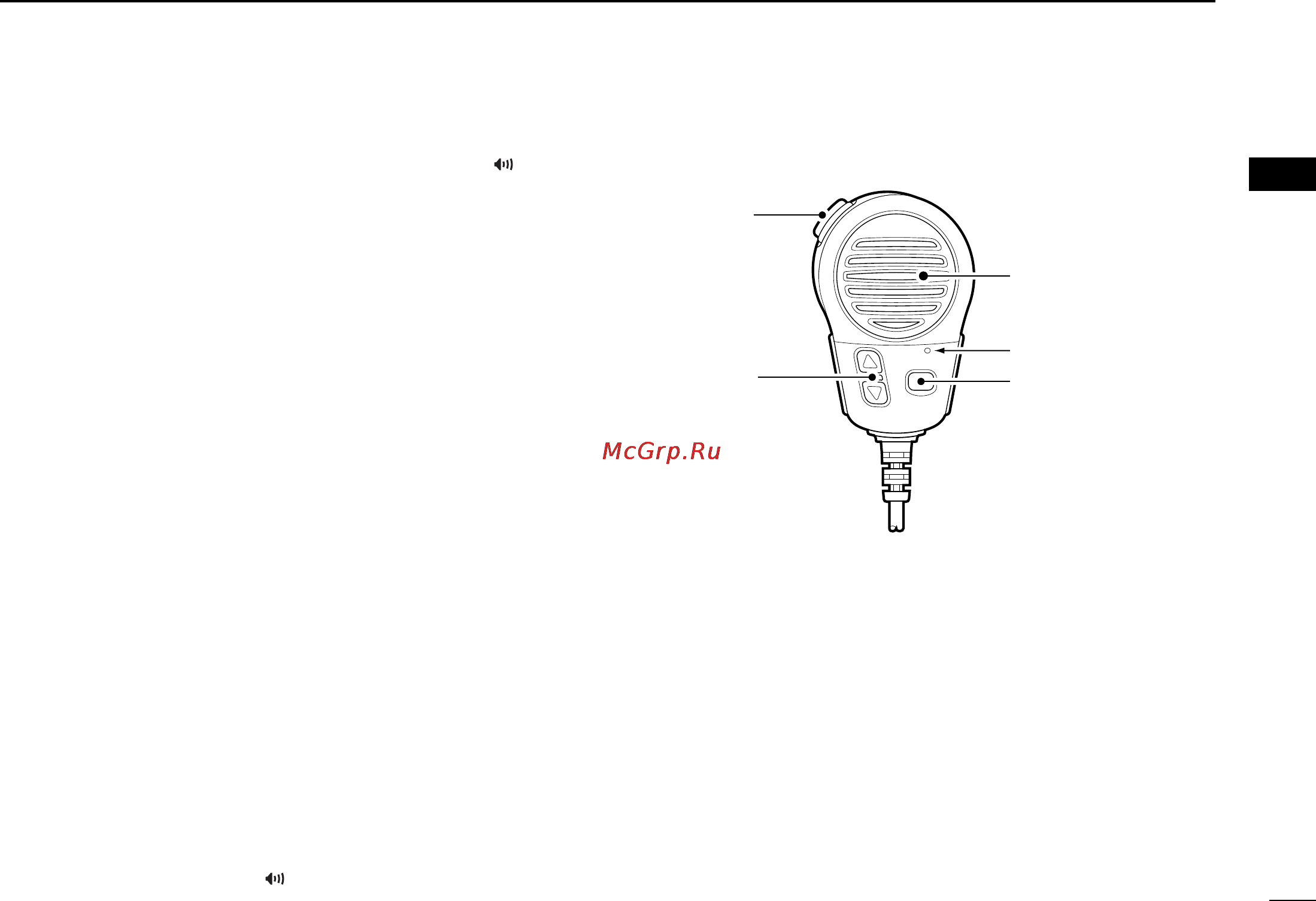 Icom IC-M422 [9/64] I microphone
