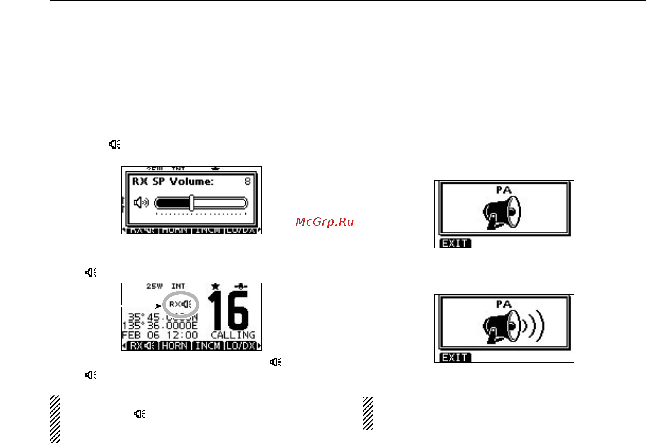 Icom IC-M424 [82/108] Rx speaker function