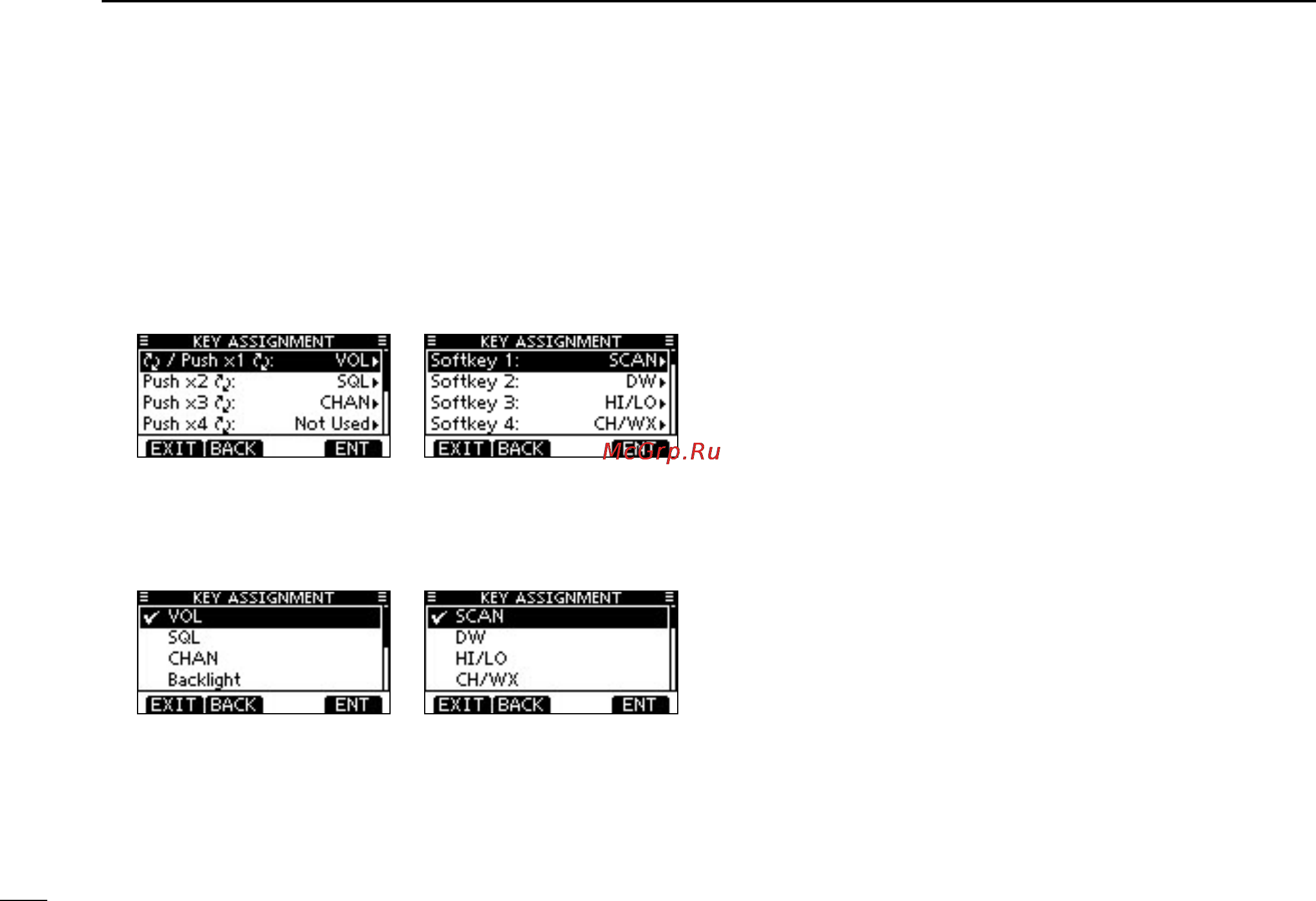 Icom IC-M424 [88/108] Key assignment d