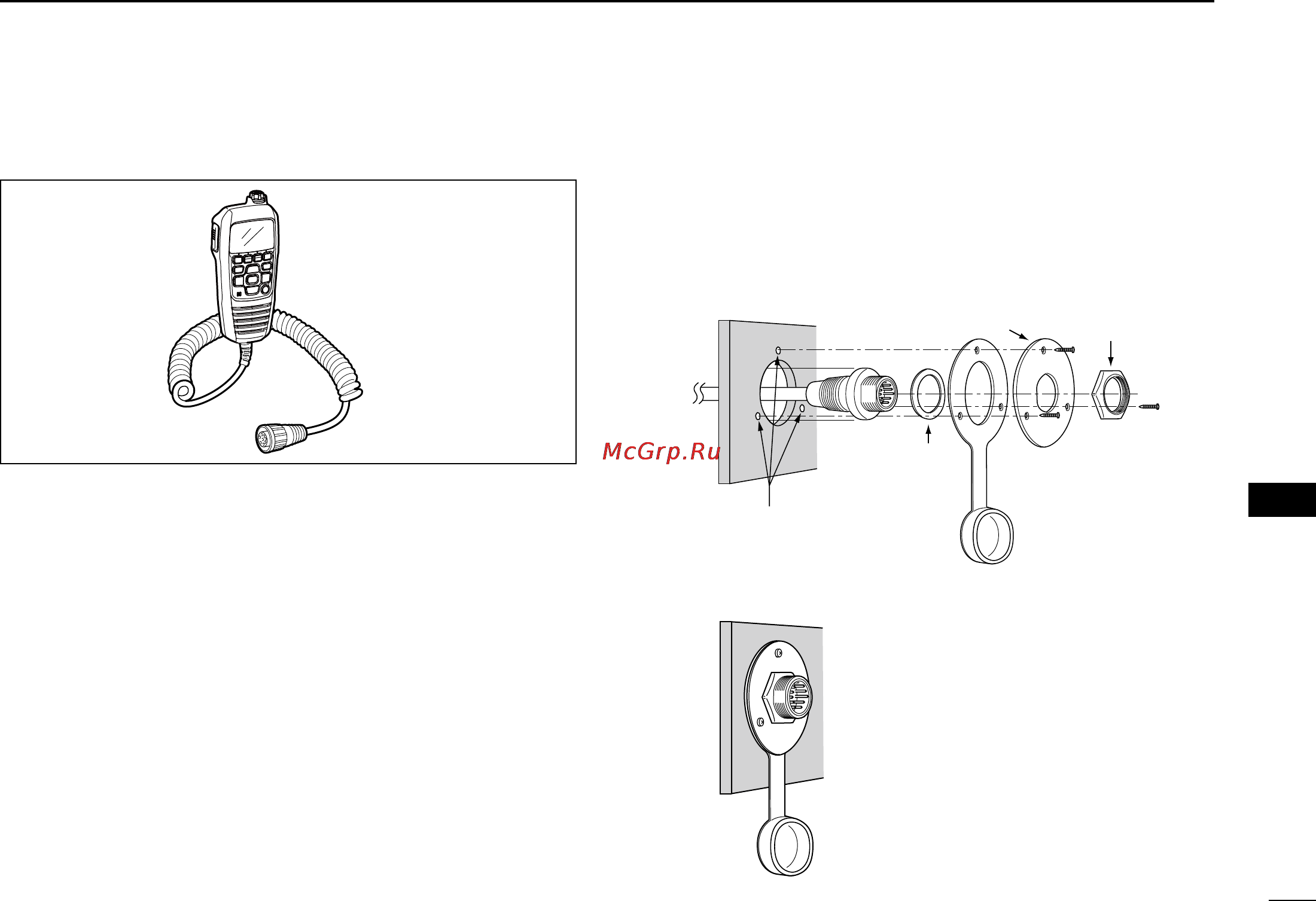 Icom IC-M424 [97/108] Microphone installation