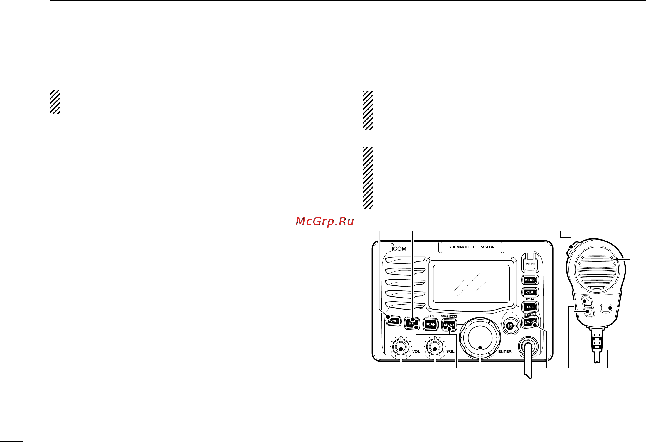 Icom IC-M504 [14/80] Basic operation
