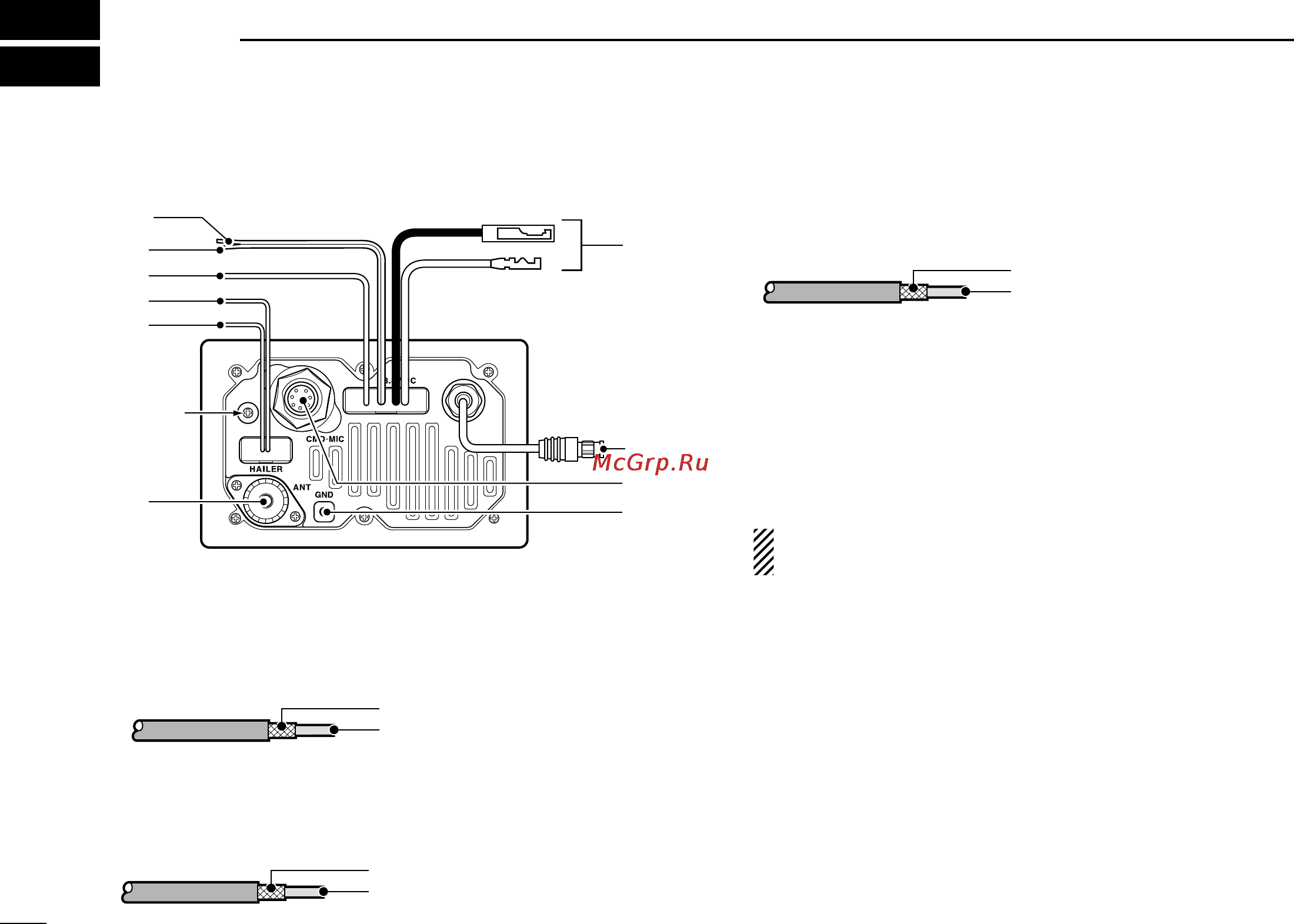 Icom IC-M504 [64/80] Connections and maintenance