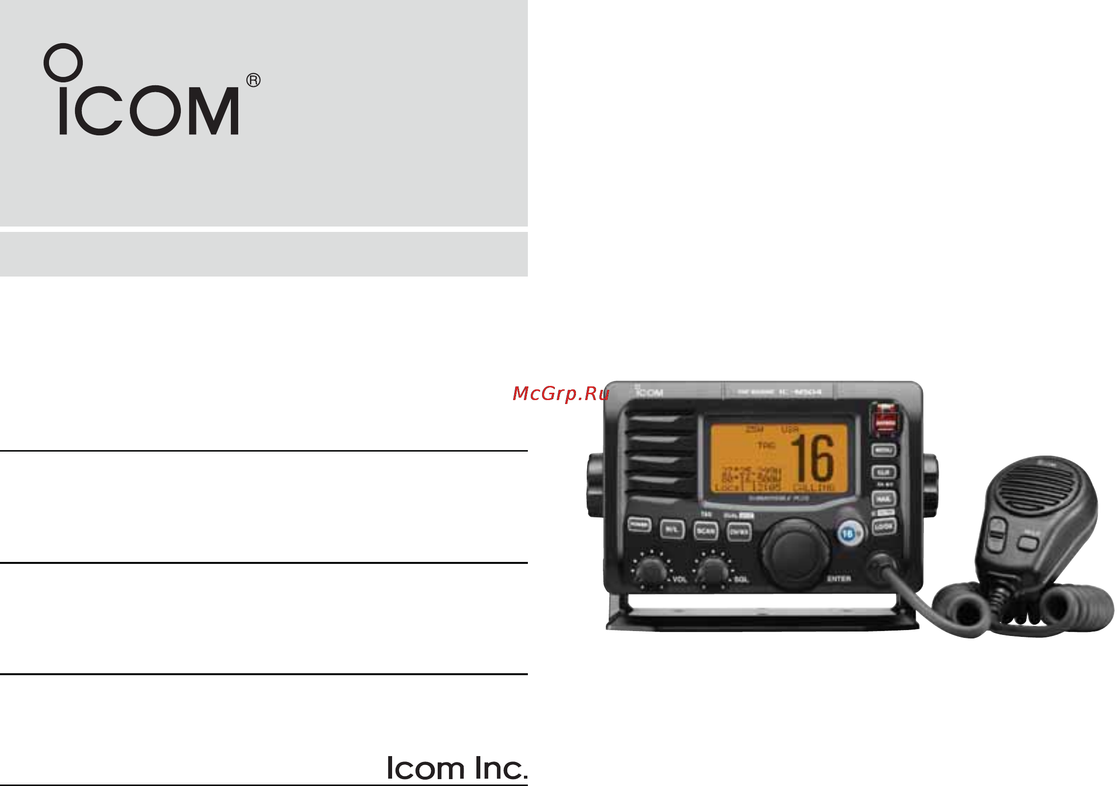 Icom IC-M504A Инструкция по эксплуатации онлайн