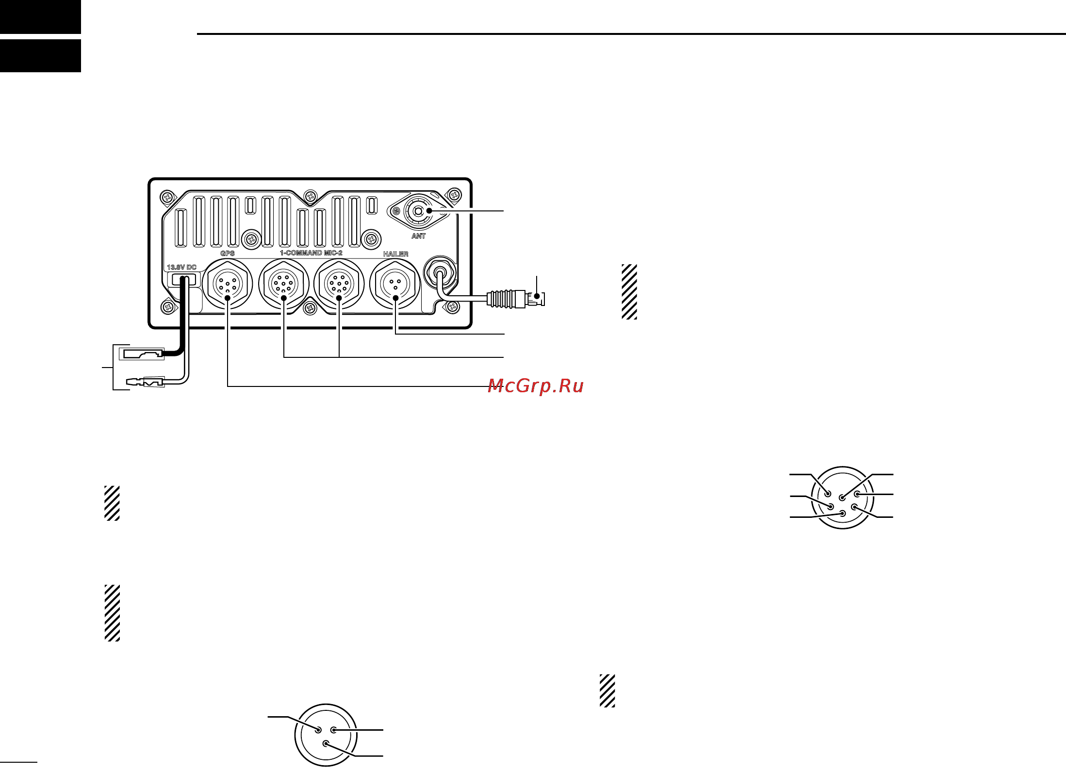 Icom IC-M604 [52/64] Connections and maintenance